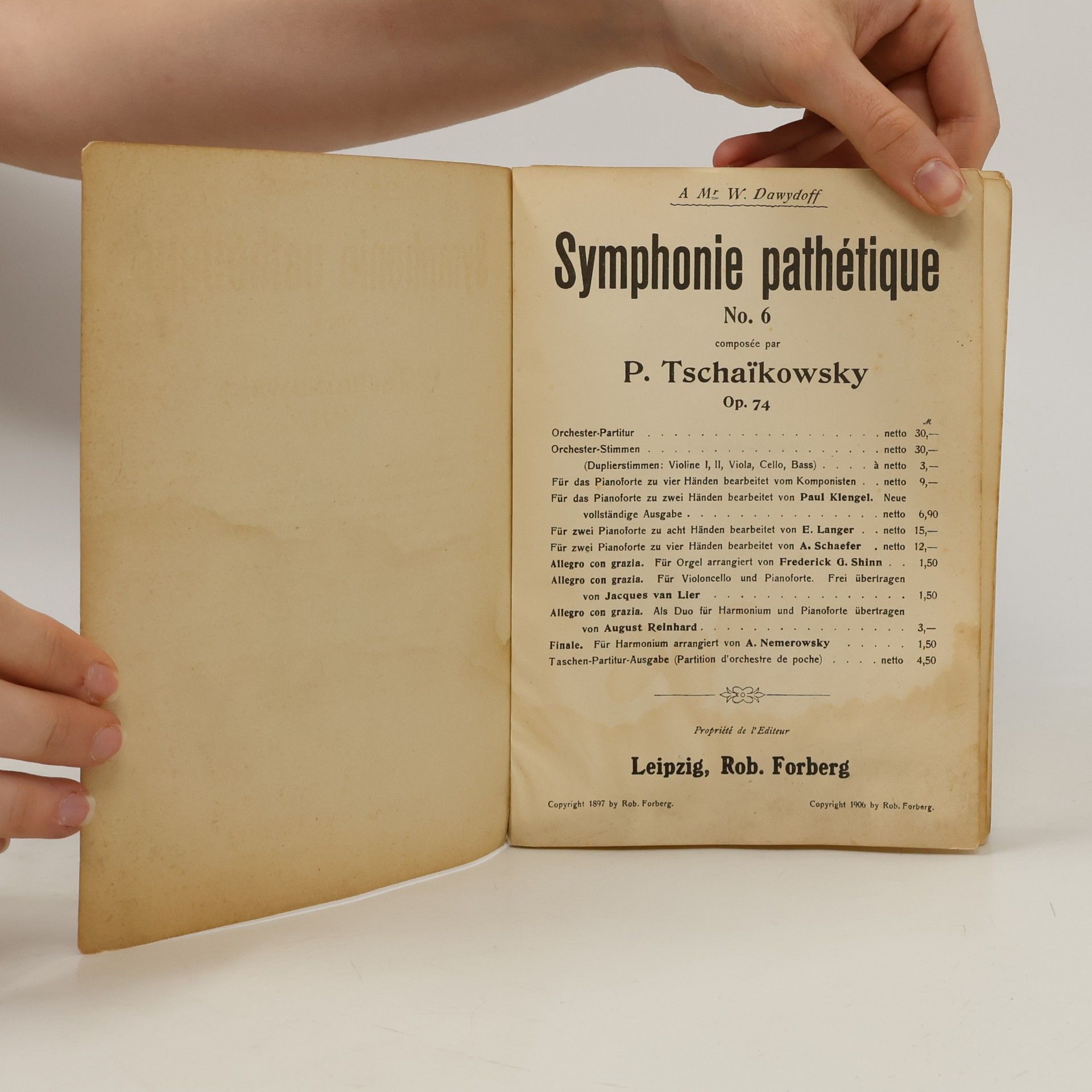 Petr Iljič Čajkovskij Symphonie pathétique