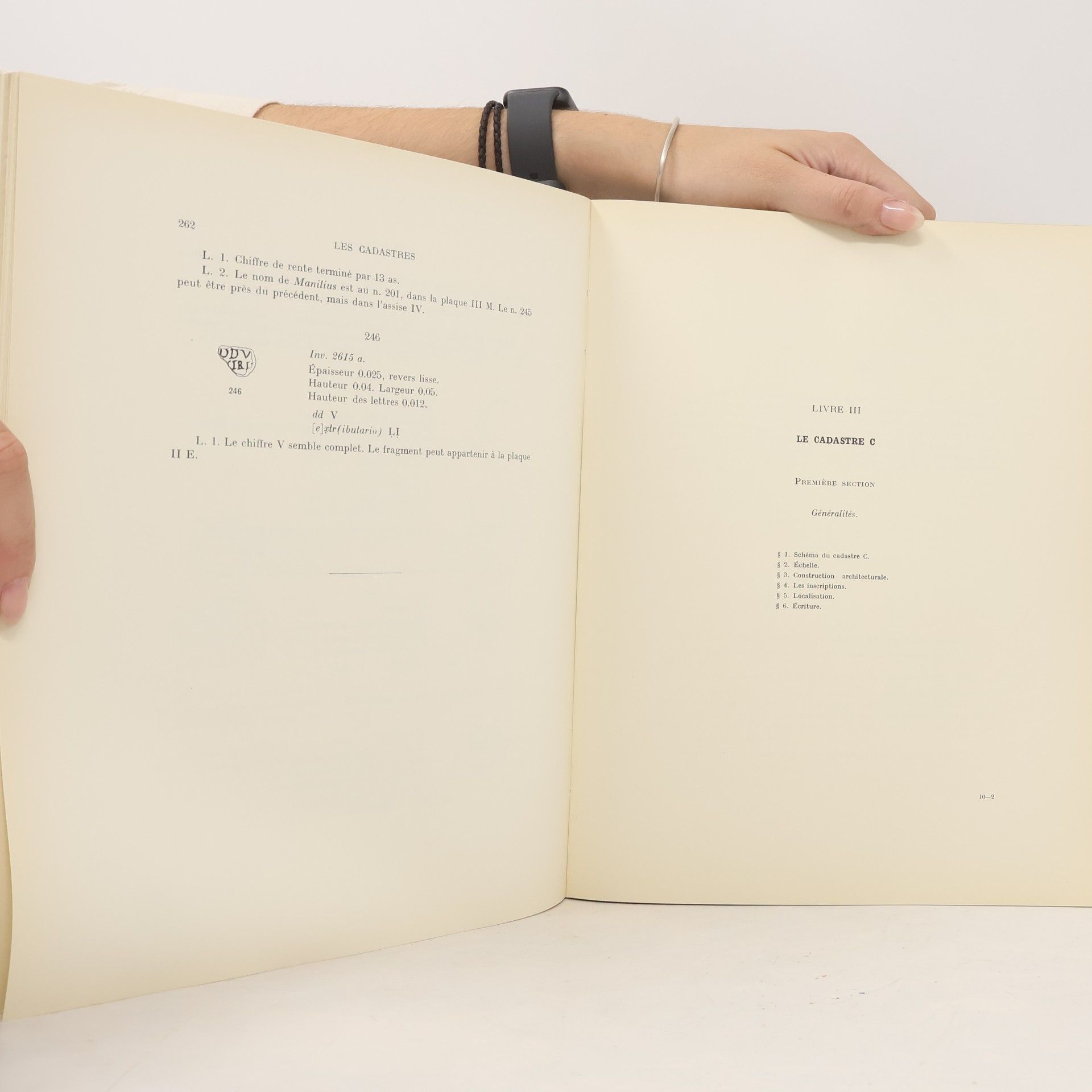 André Piganiol Les documents cadastraux de la colonie romaine d'Orange