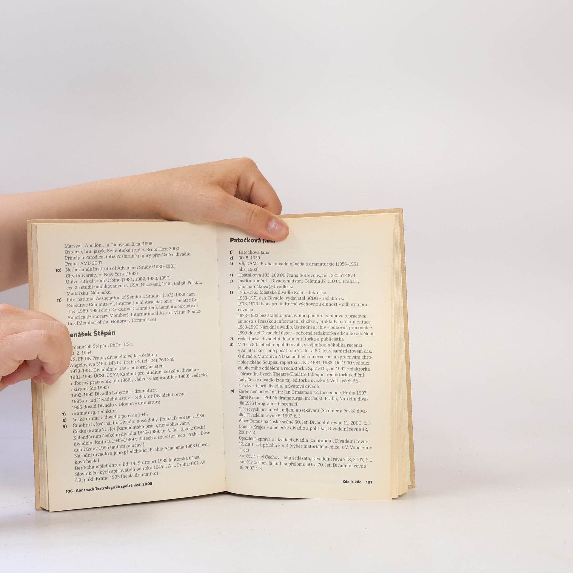 * antologie Almanach Teatrologické společnosti na rok 2008