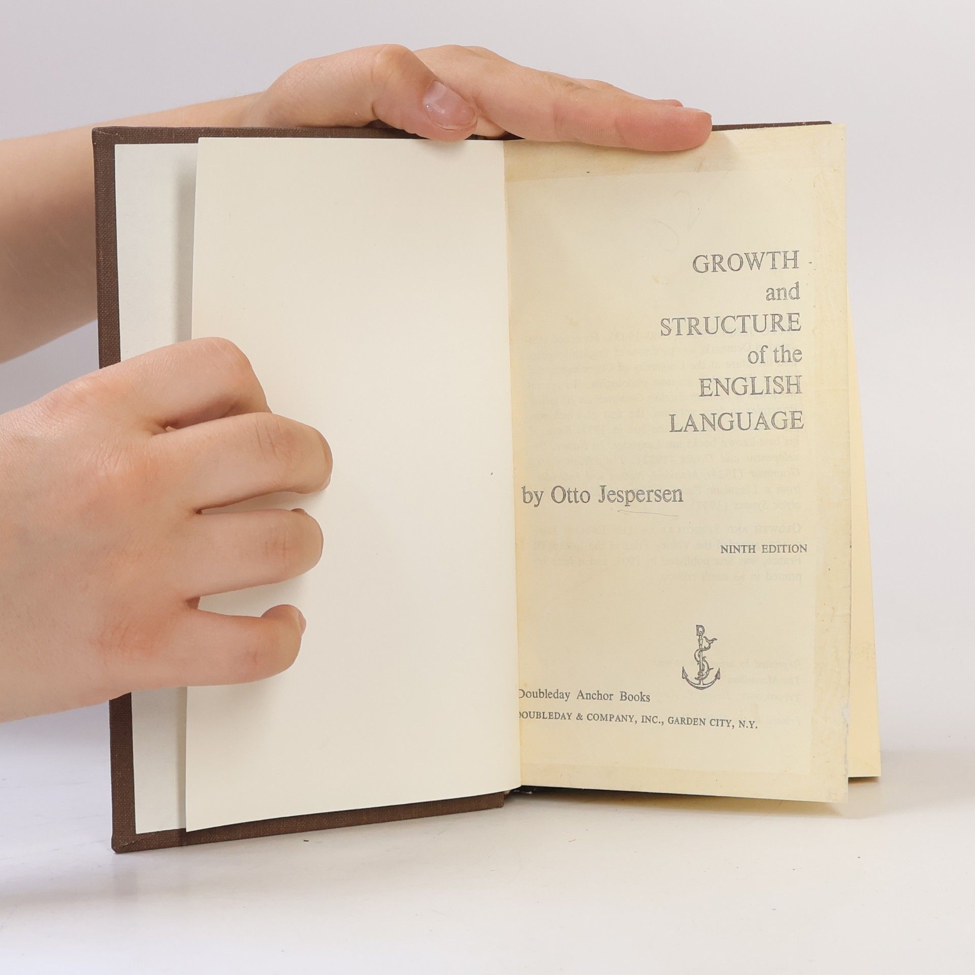 Otto Jespersen Growth and Structure of the English Language