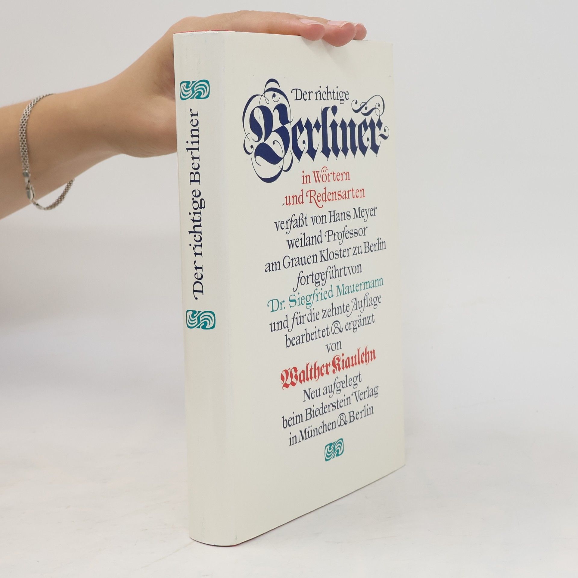 Hans Meyer Der richtige Berliner in Wörtern und Redensarten