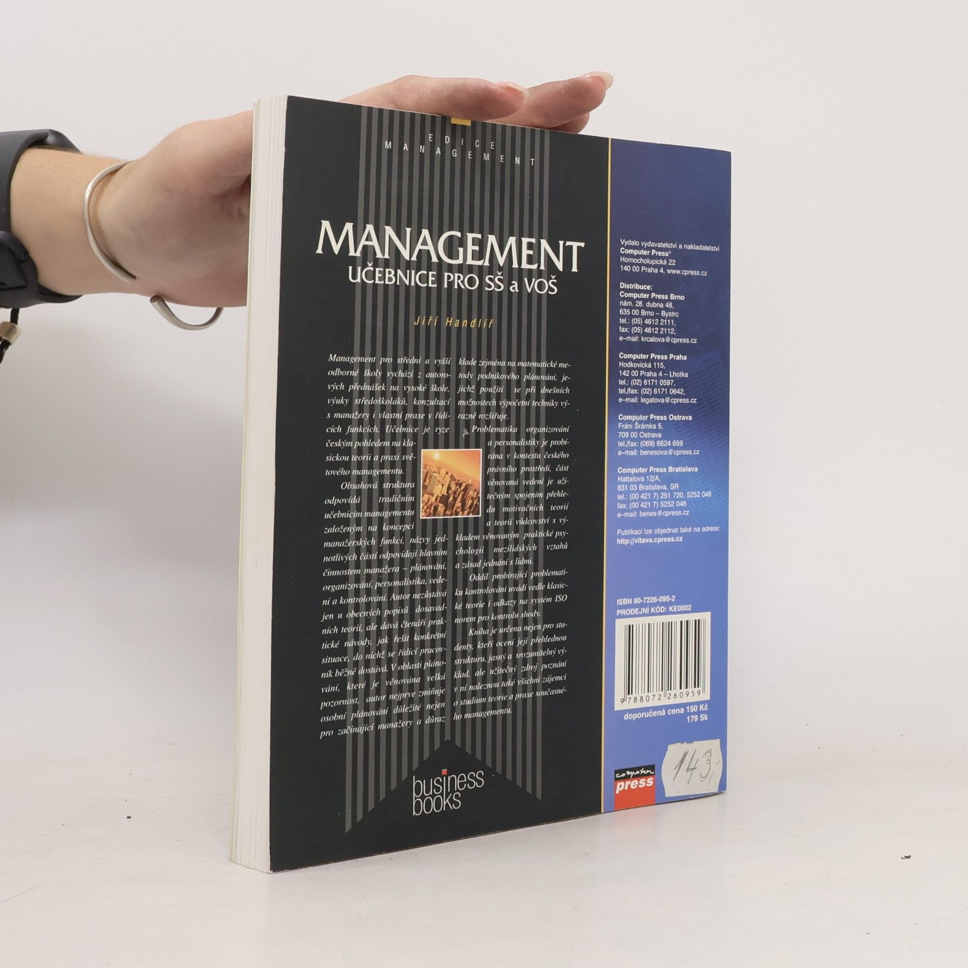 Jiří Handlíř Management pro střední a vyšší odborné školy