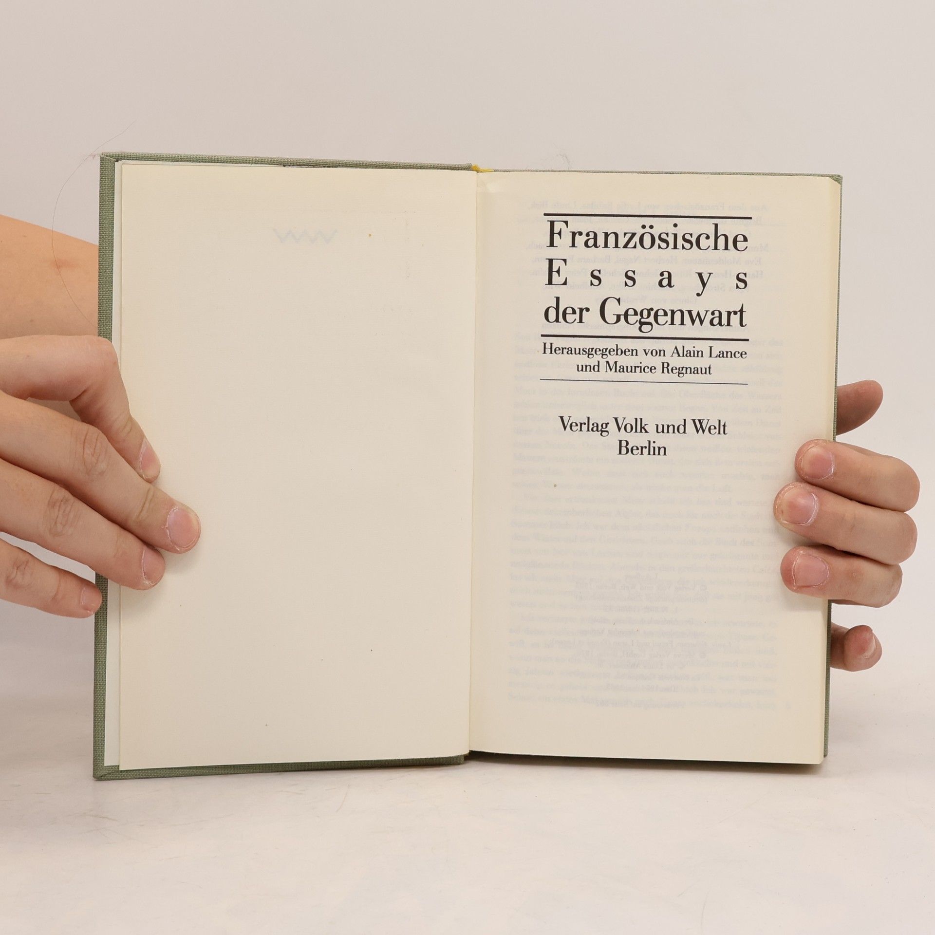 Autores varios Französische Essays der Gegenwart