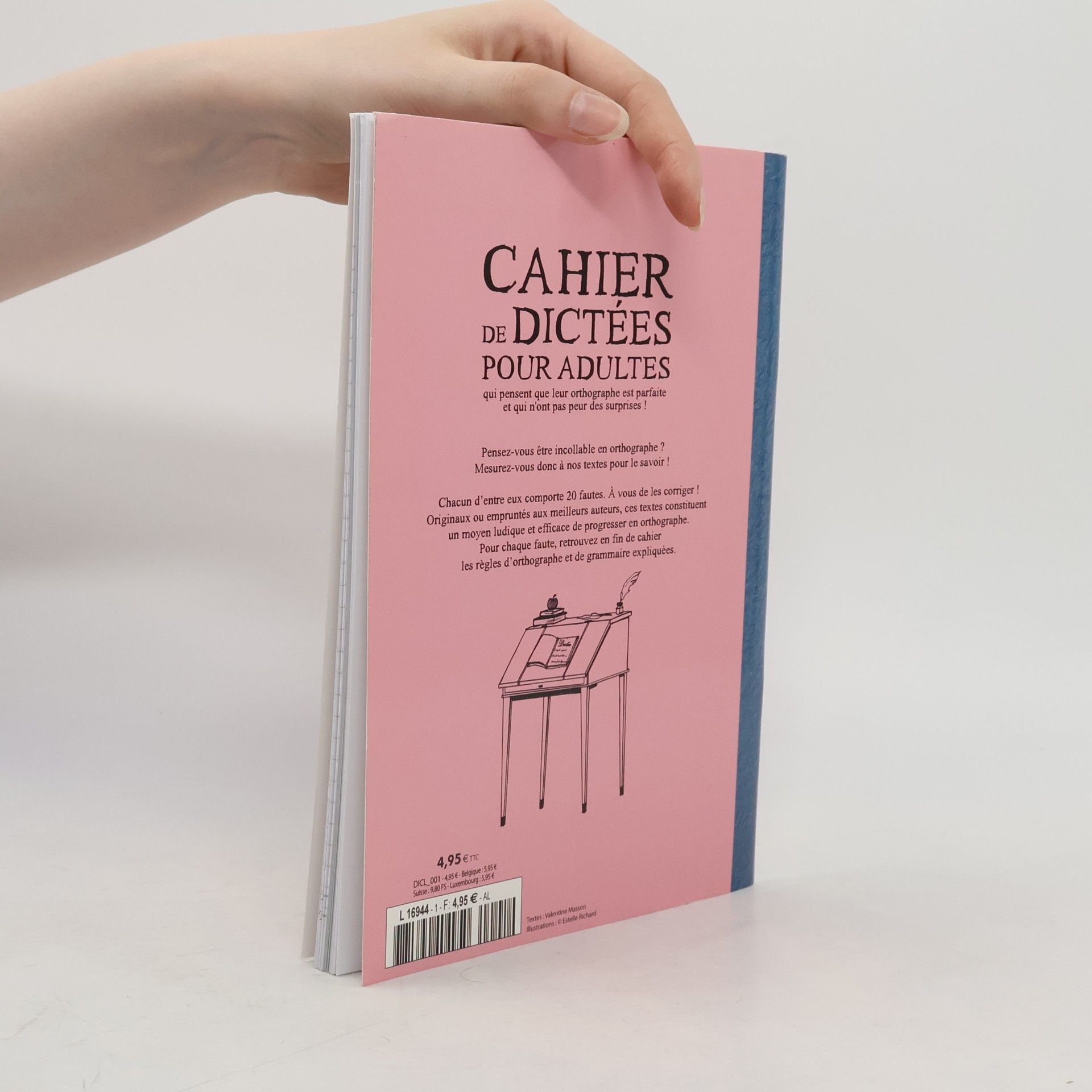 Valentine Masson Cahier de dictées pour adultes