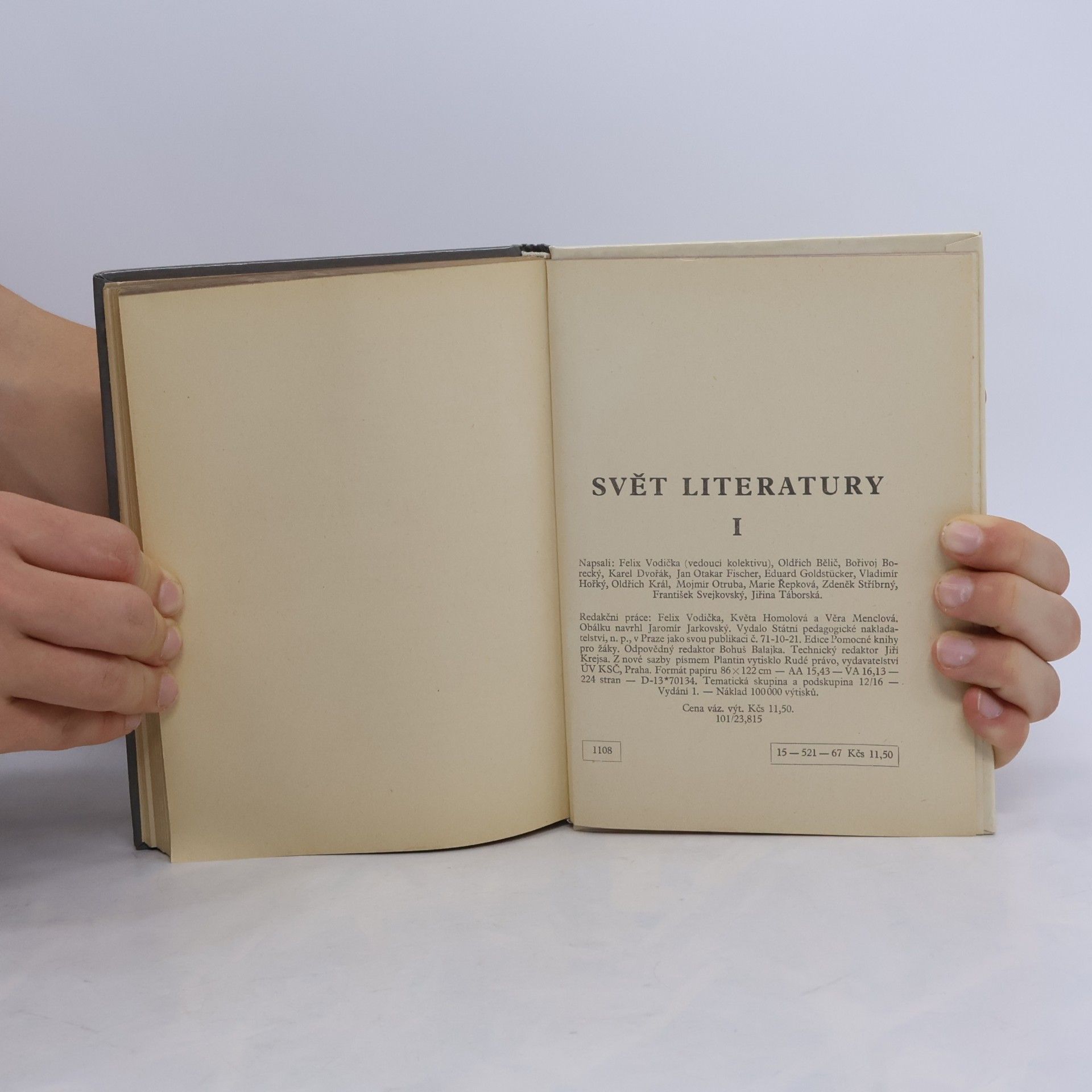 Felix Vodička Svět literatury I.