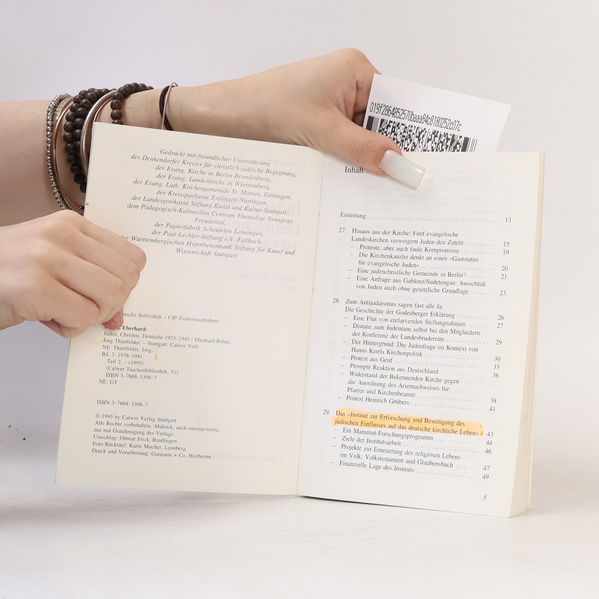 Eberhard Röhm Calwer Taschenbibliothek - 51: Juden, Christen, Deutsche