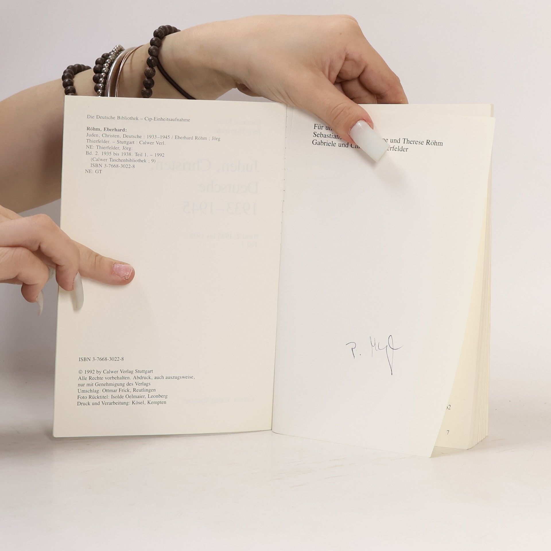 Eberhard Röhm Calwer Taschenbibliothek, Bd.9, Juden, Christen, Deutsche 1933-1945