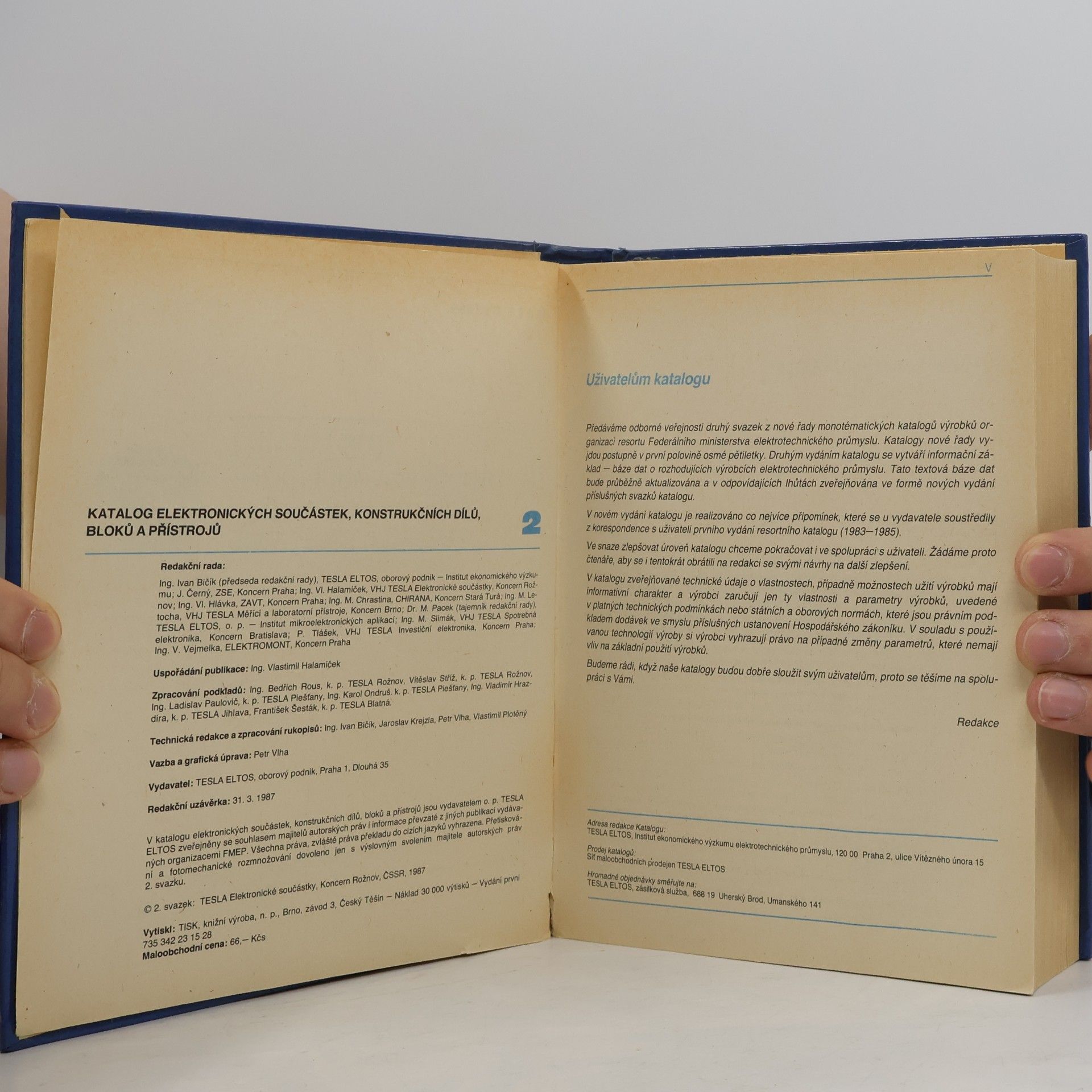 Vlastimil Halamíček Katalog elektronických součástek, konstrukčních dílů, bloků a přístrojů 2.