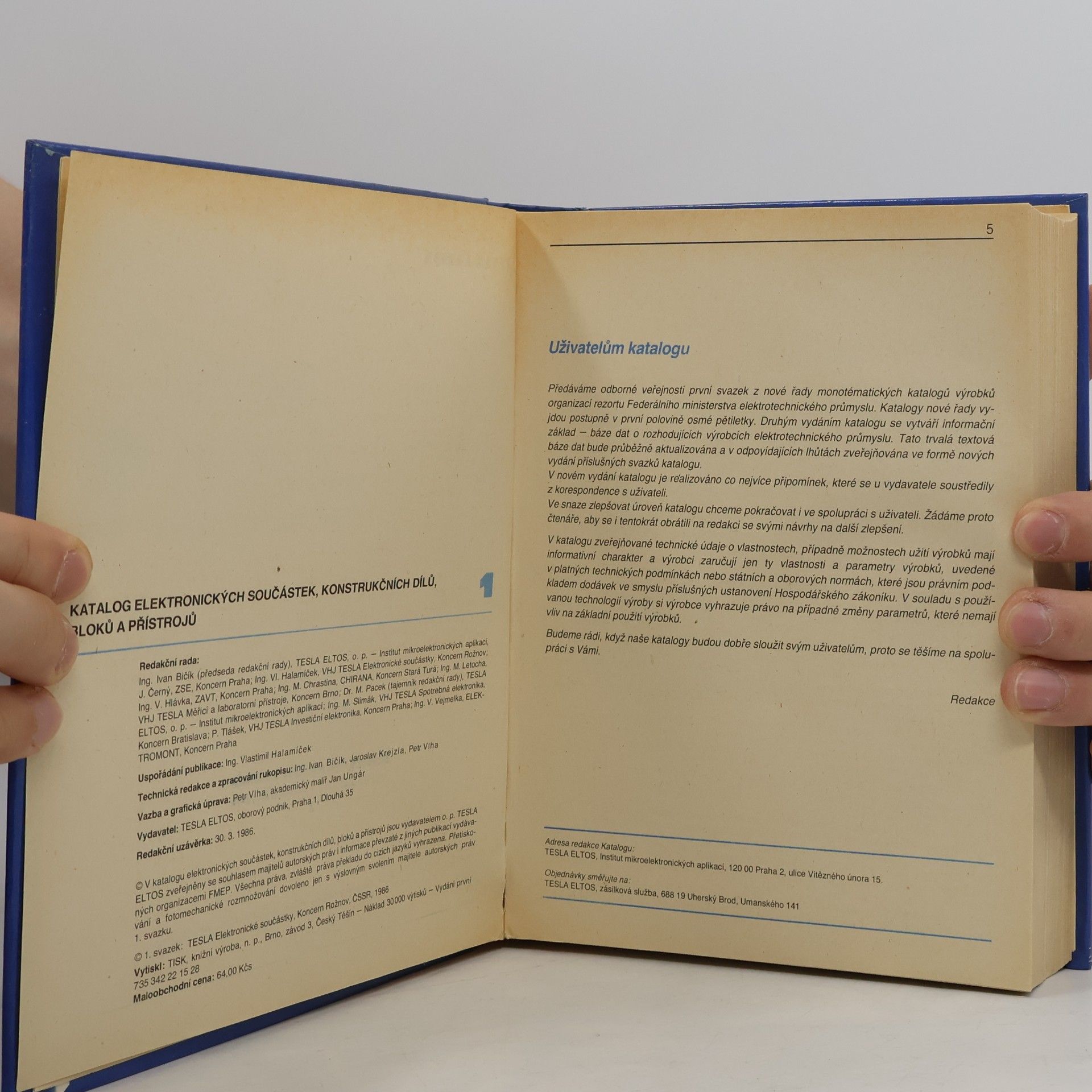 Vlastimil Halamíček Katalog elektronických součástek, konstrukčních dílů, bloků a přístrojů 1.