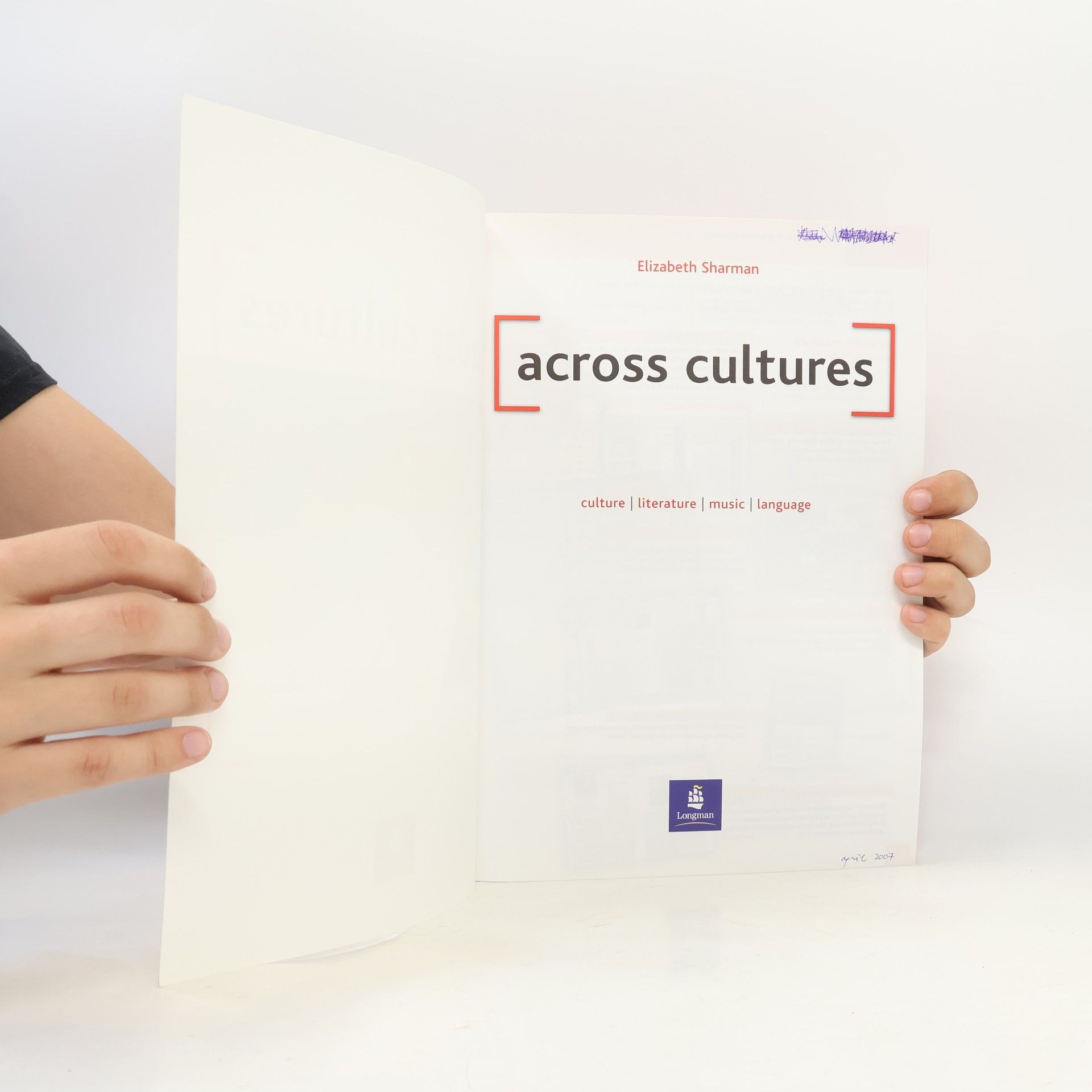 Elizabeth Sharman Across cultures : culture, literature, music, language