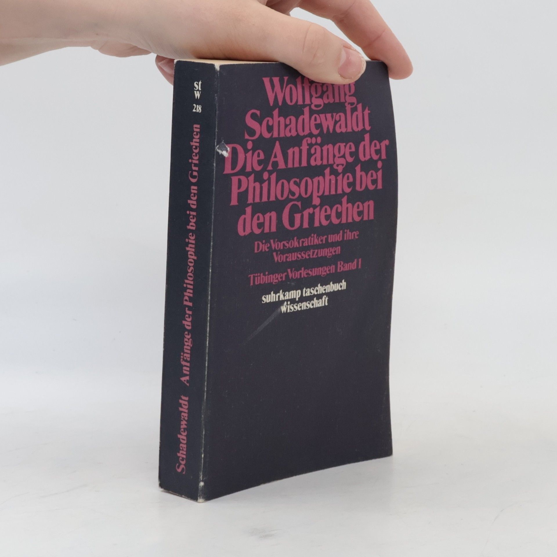 Wolfgang Schadewaldt Tübinger Vorlesungen