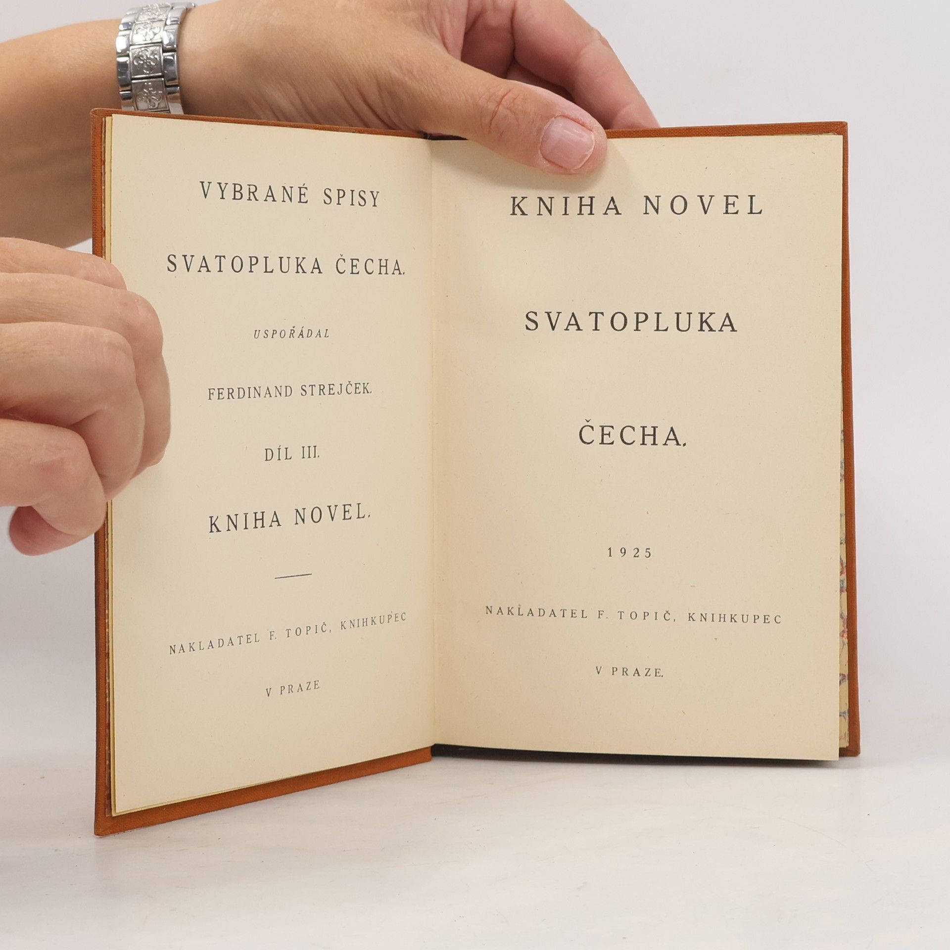 Svatopluk Čech Kniha novel. Vybrané spisy Sv. Čecha. díl III.