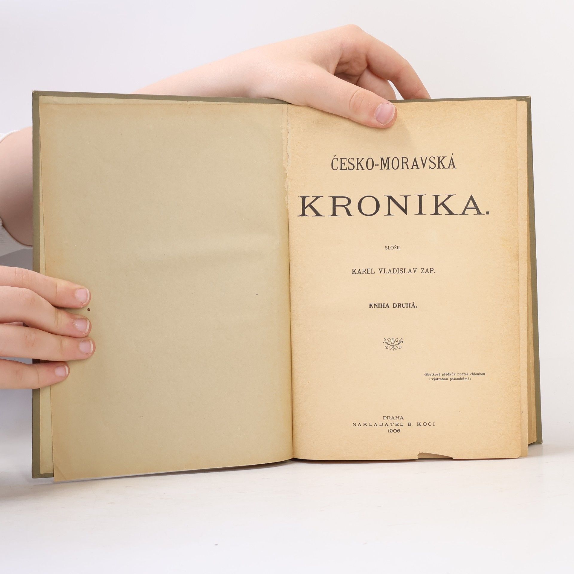Zap Karel Vladislav Česko-moravská kronika II.