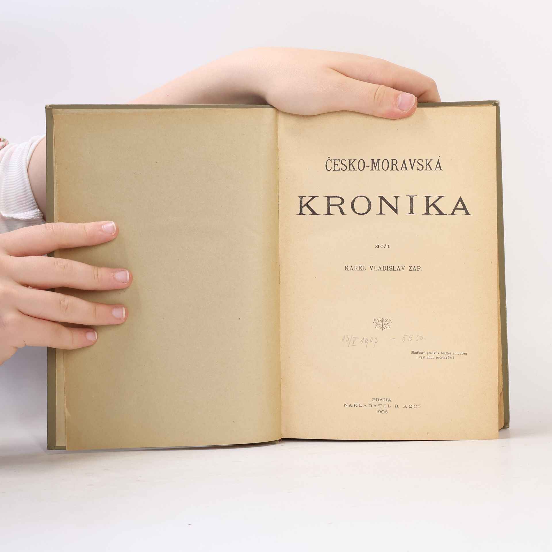 Zap Karel Vladislav Česko-moravská Kronika 1