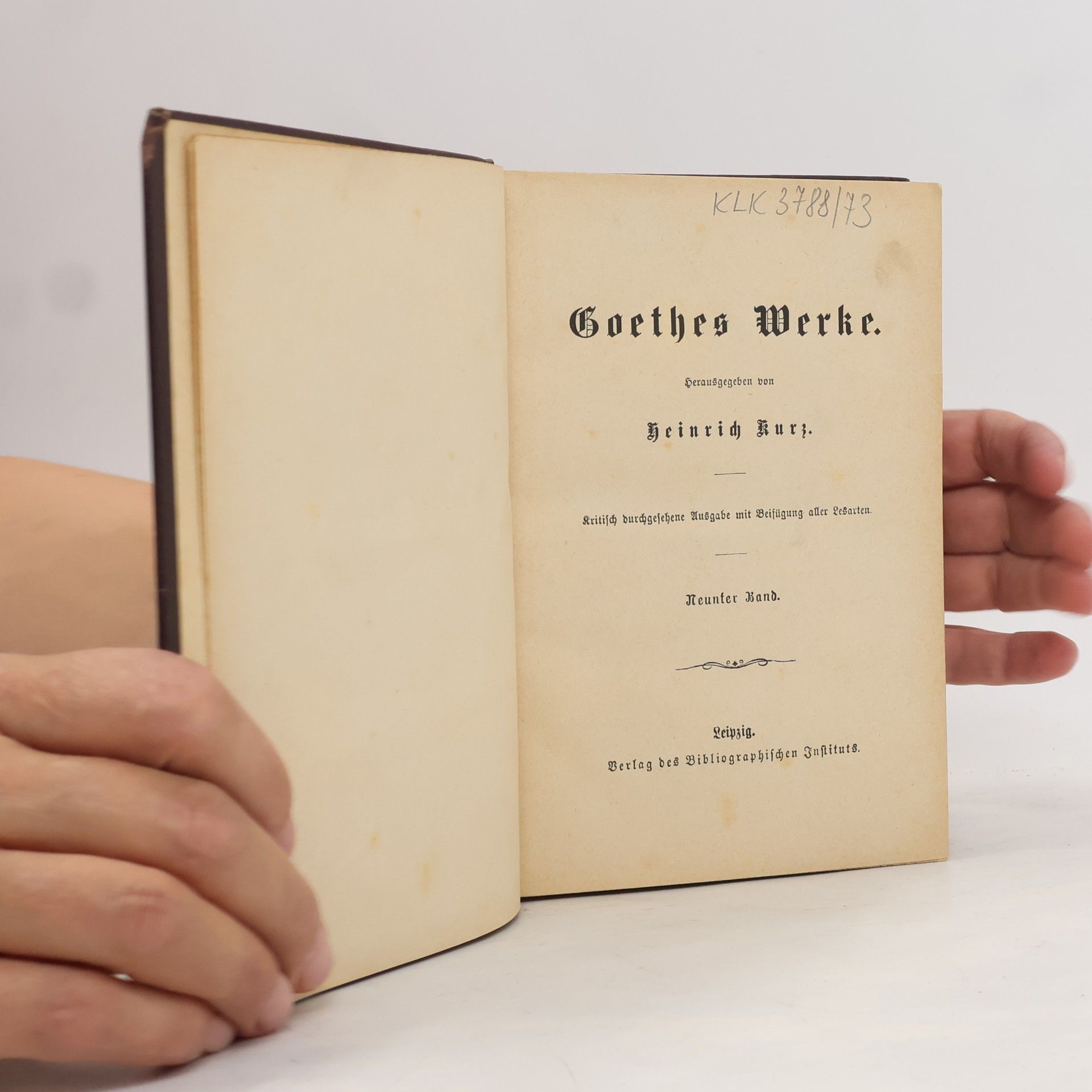 Johann Wolfgang von Goethe Goethes Werke 9