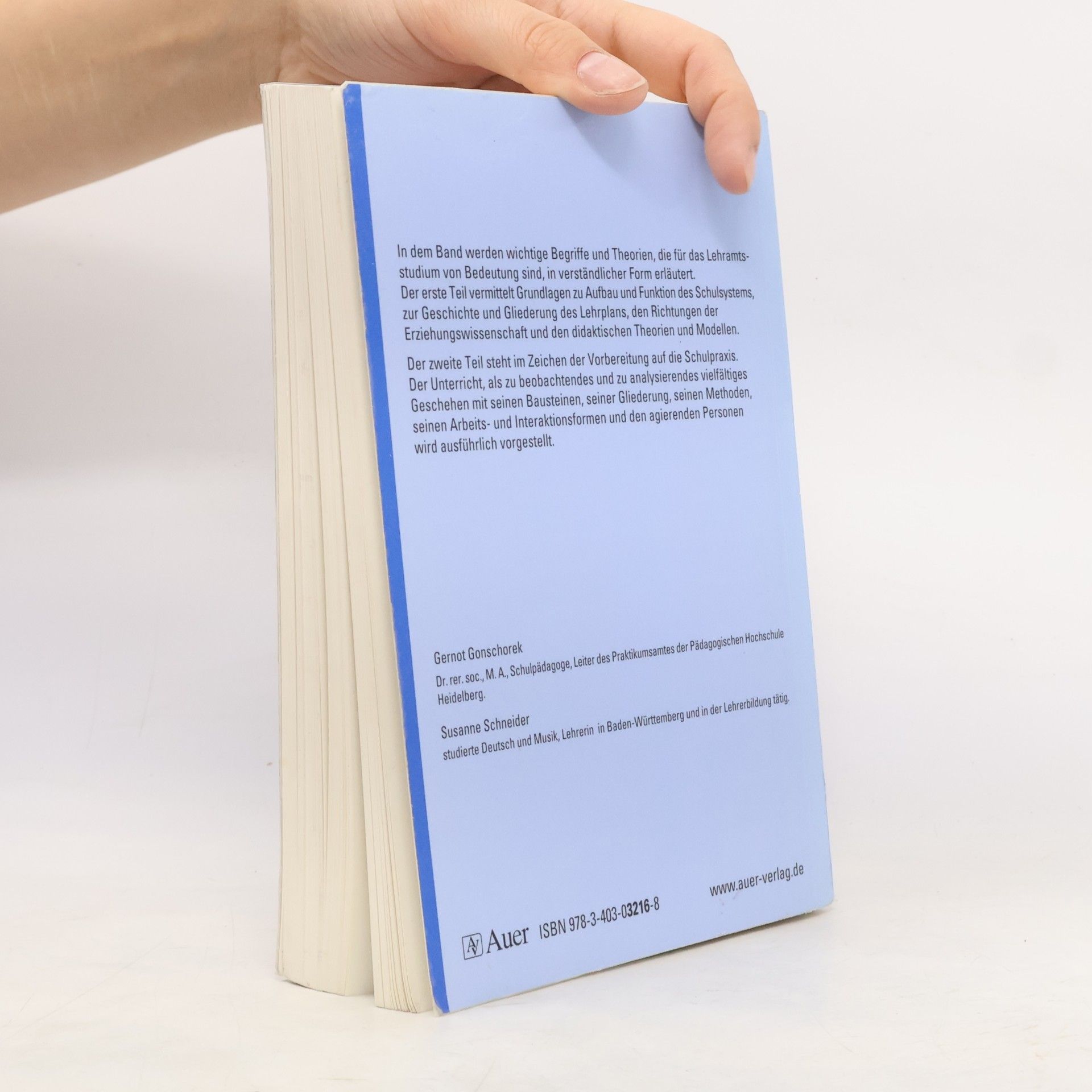 Gernot Gonschorek Einführung in die Schulpädagogik und die Unterrichtsplanung: Erweiterte Ausgabe (Alle Klassenstufen)
