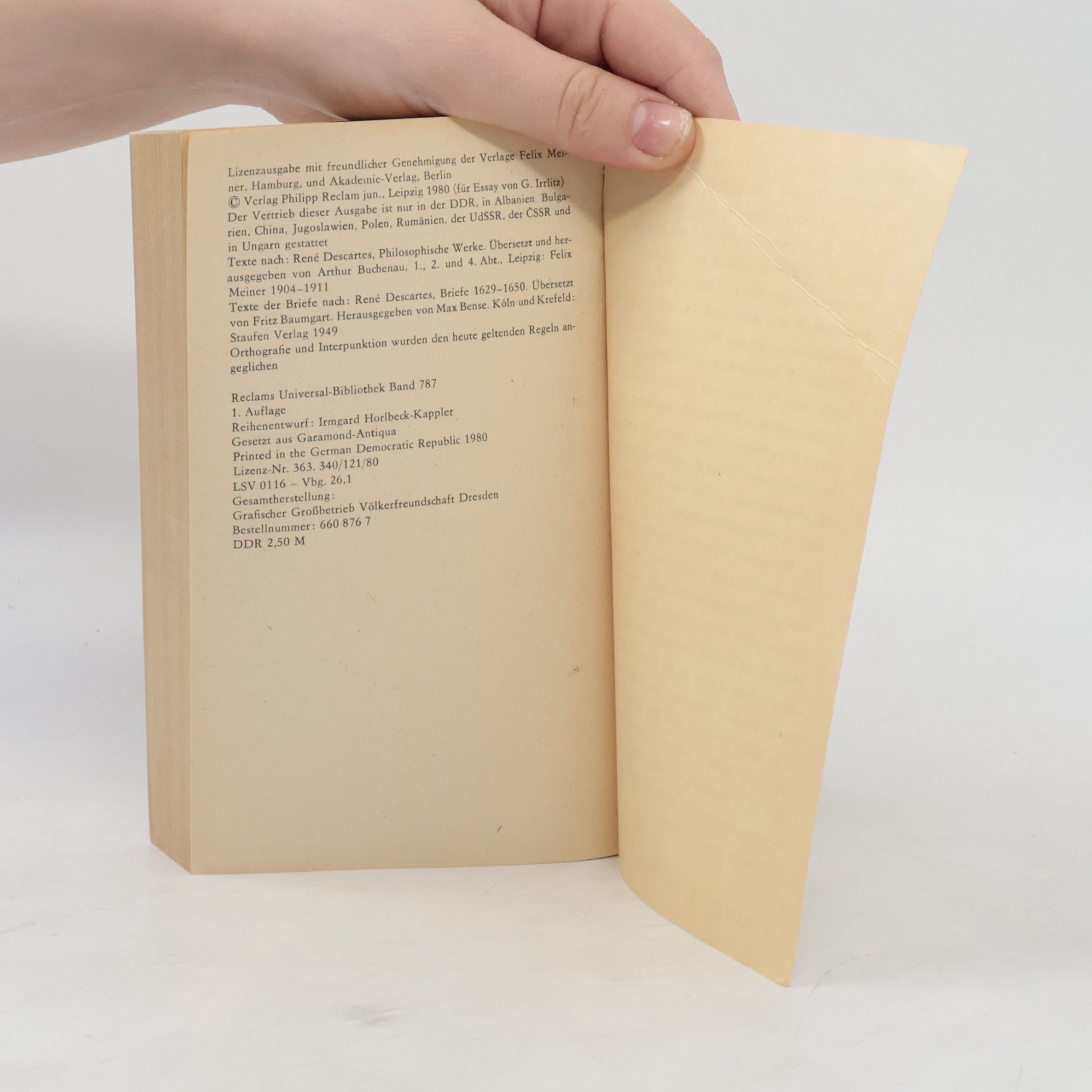 René Descartes Ausgewählte Schriften