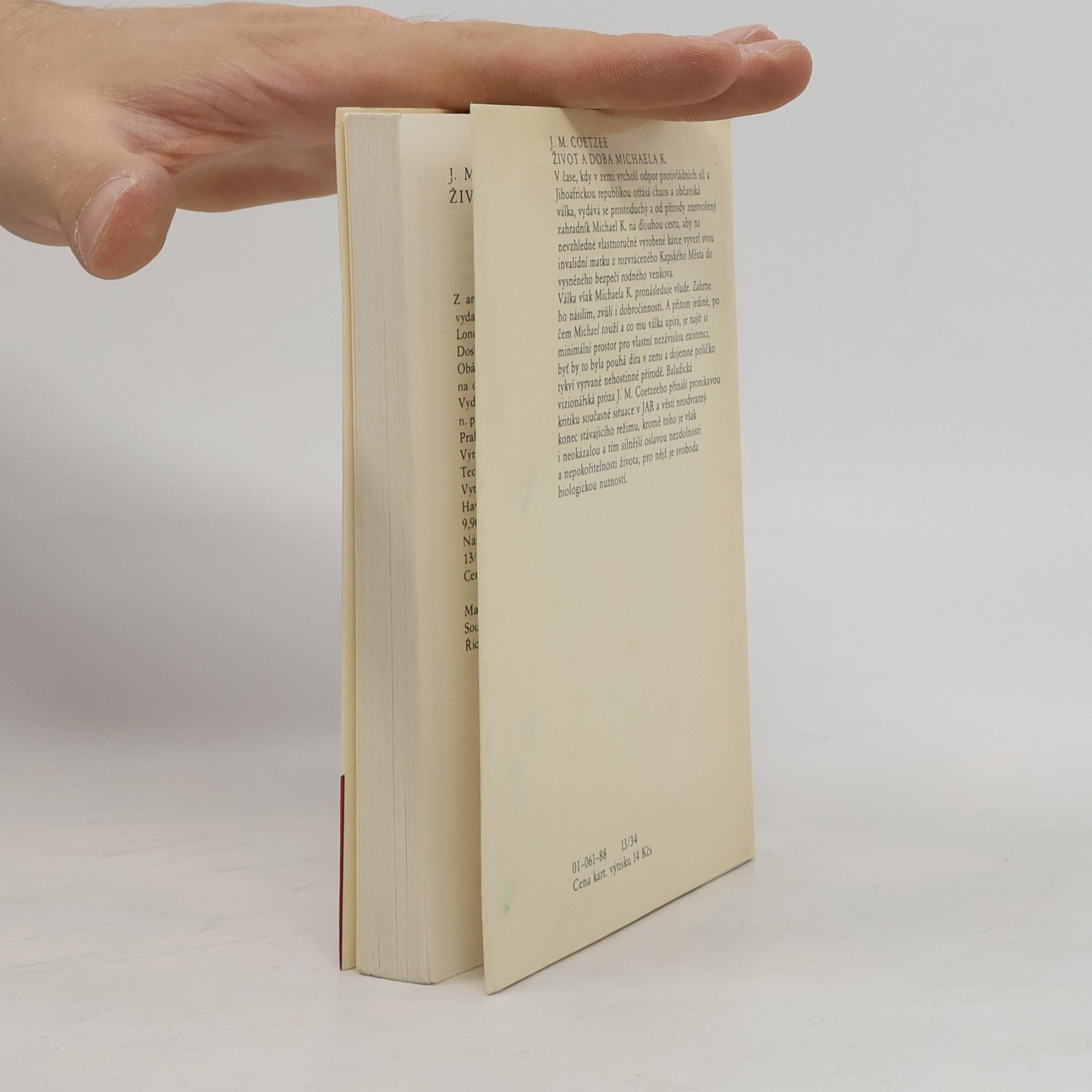 J. M. Coetzee Život a doba Michaela K.