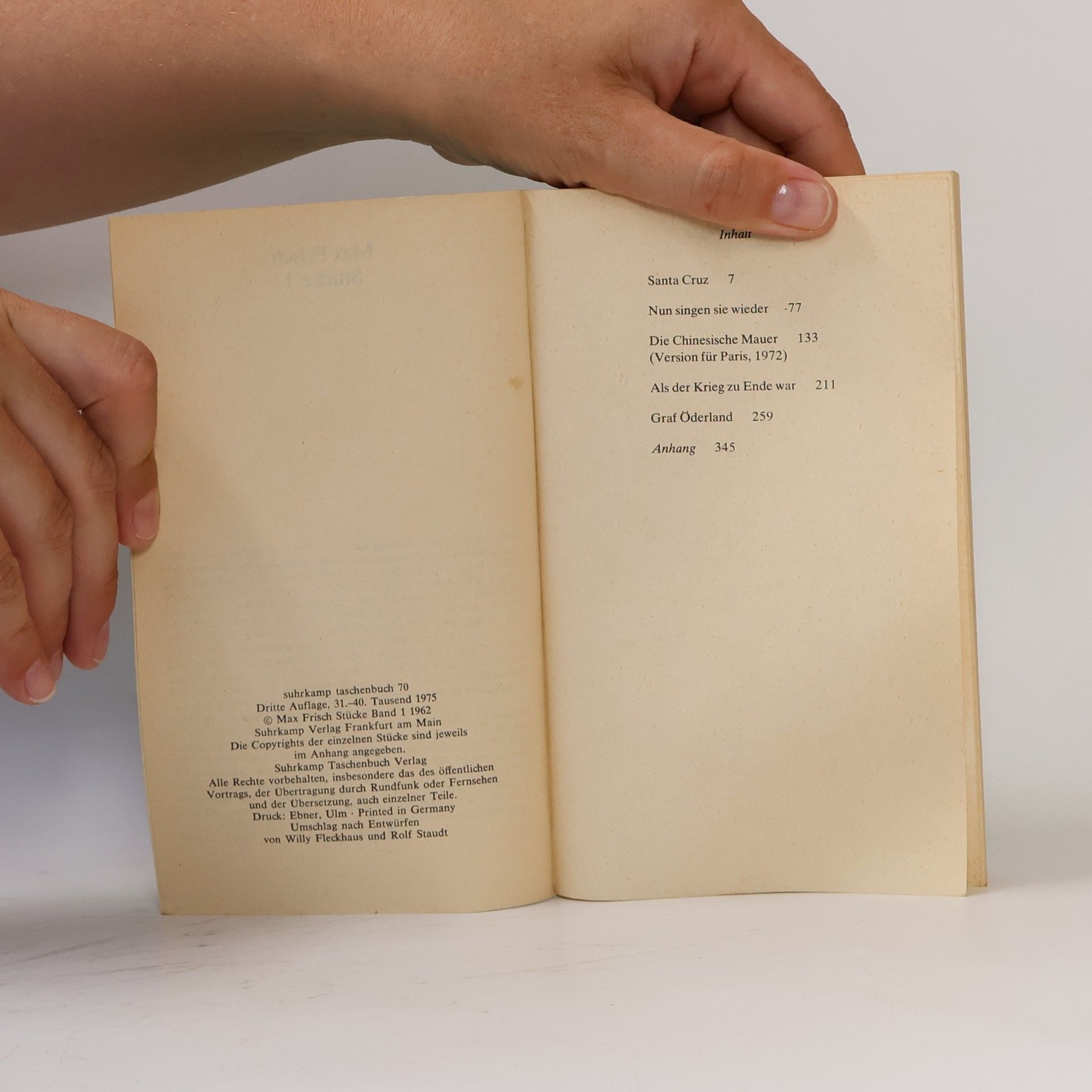 Max Frisch Stücke 1.