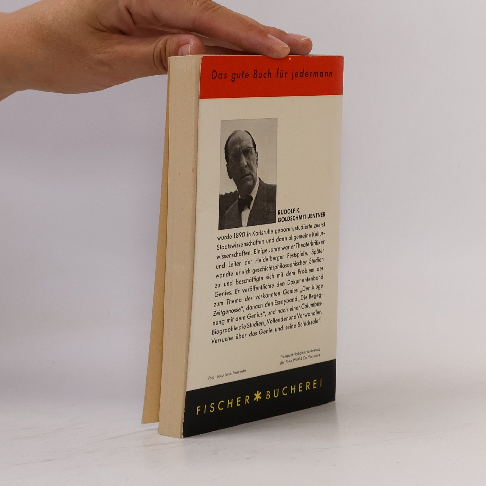 Rudolf K. Goldschmit-Jentner Die Begegnung mit dem Genius