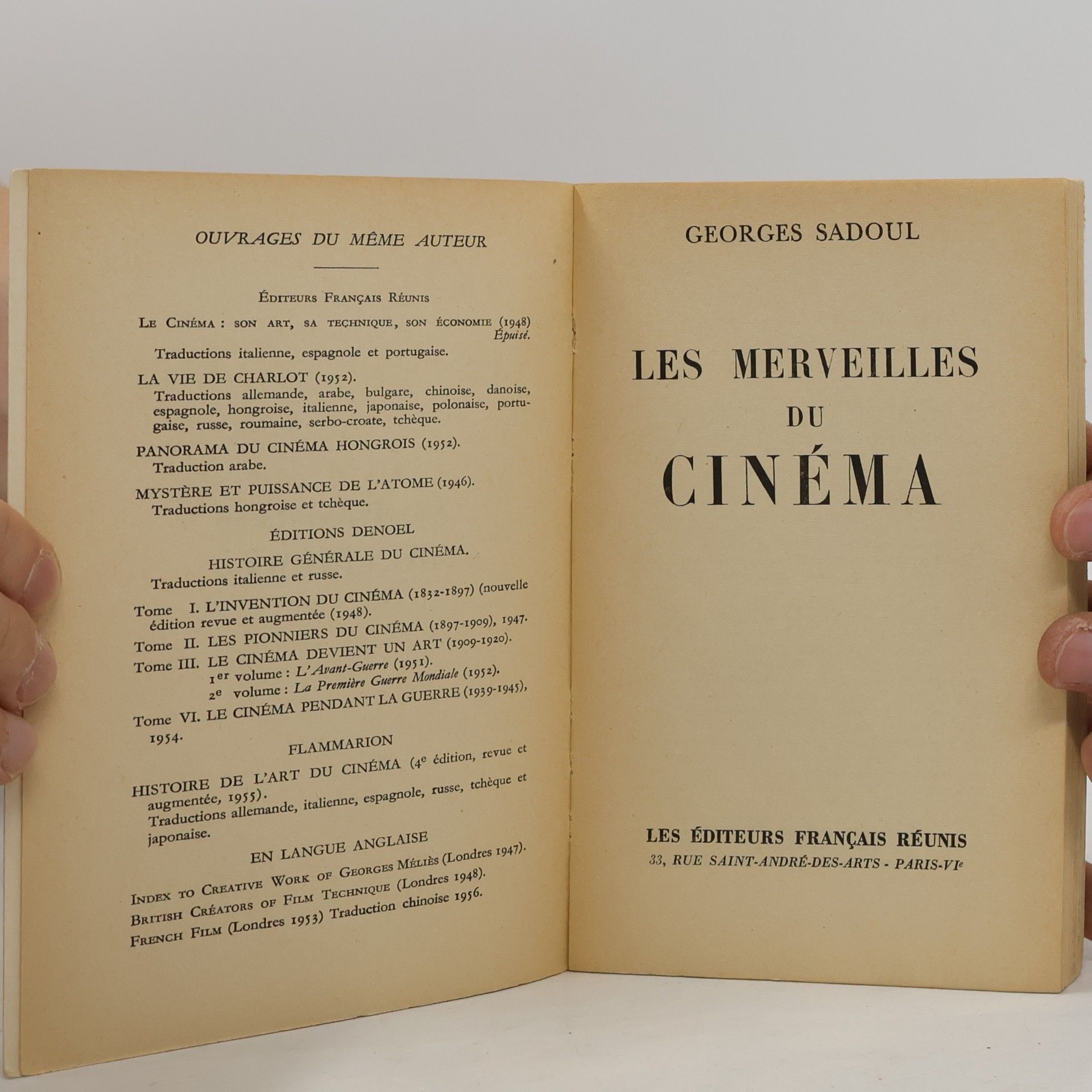 Georges Sadoul Les merveilles du cinéma
