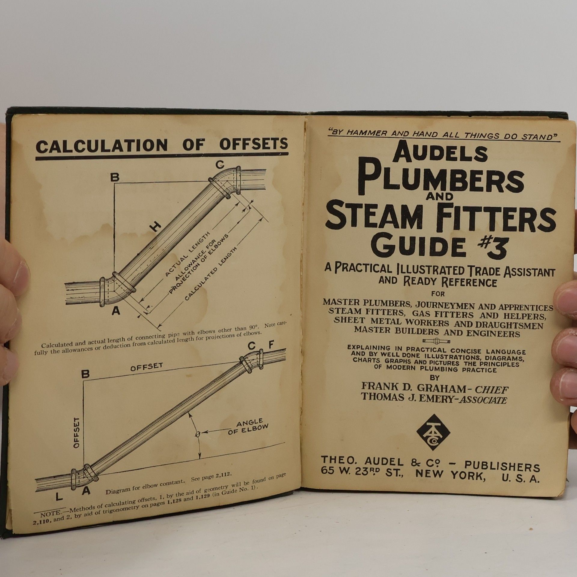 Frank Duncan Graham Audels Plumbers and Steam Fitters Guide