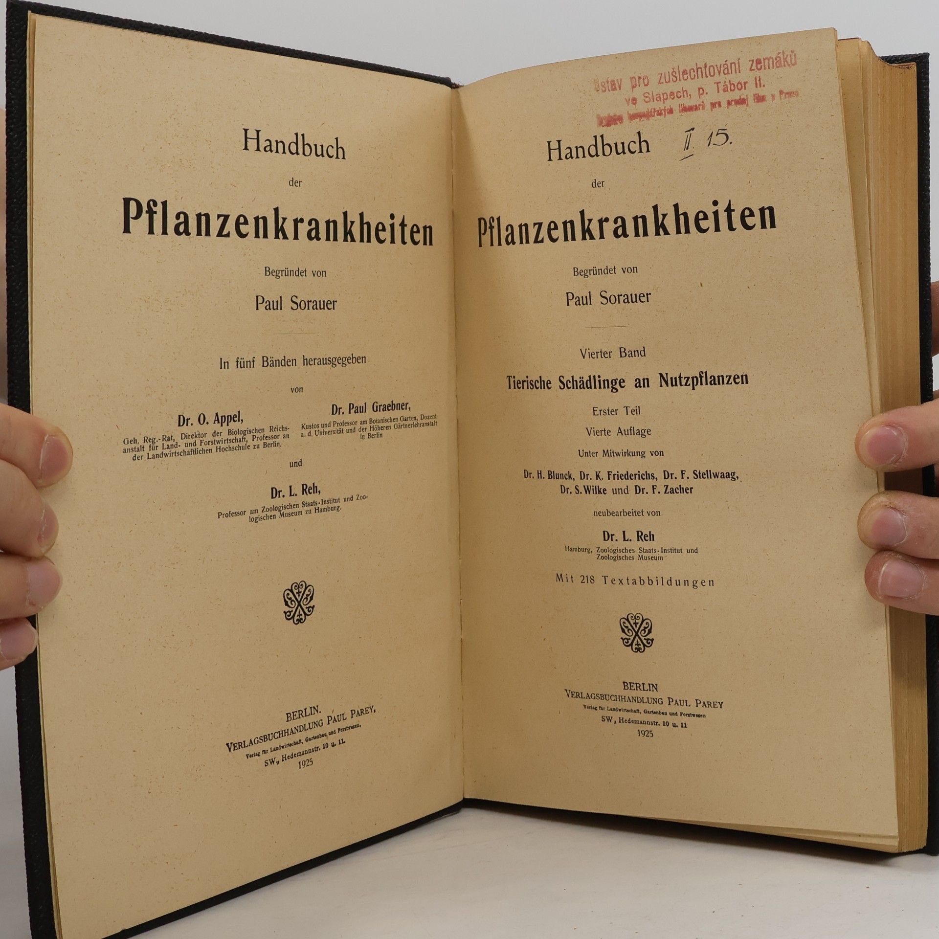 L. Reh Handbuch der Pflanzenkrankheiten IV.