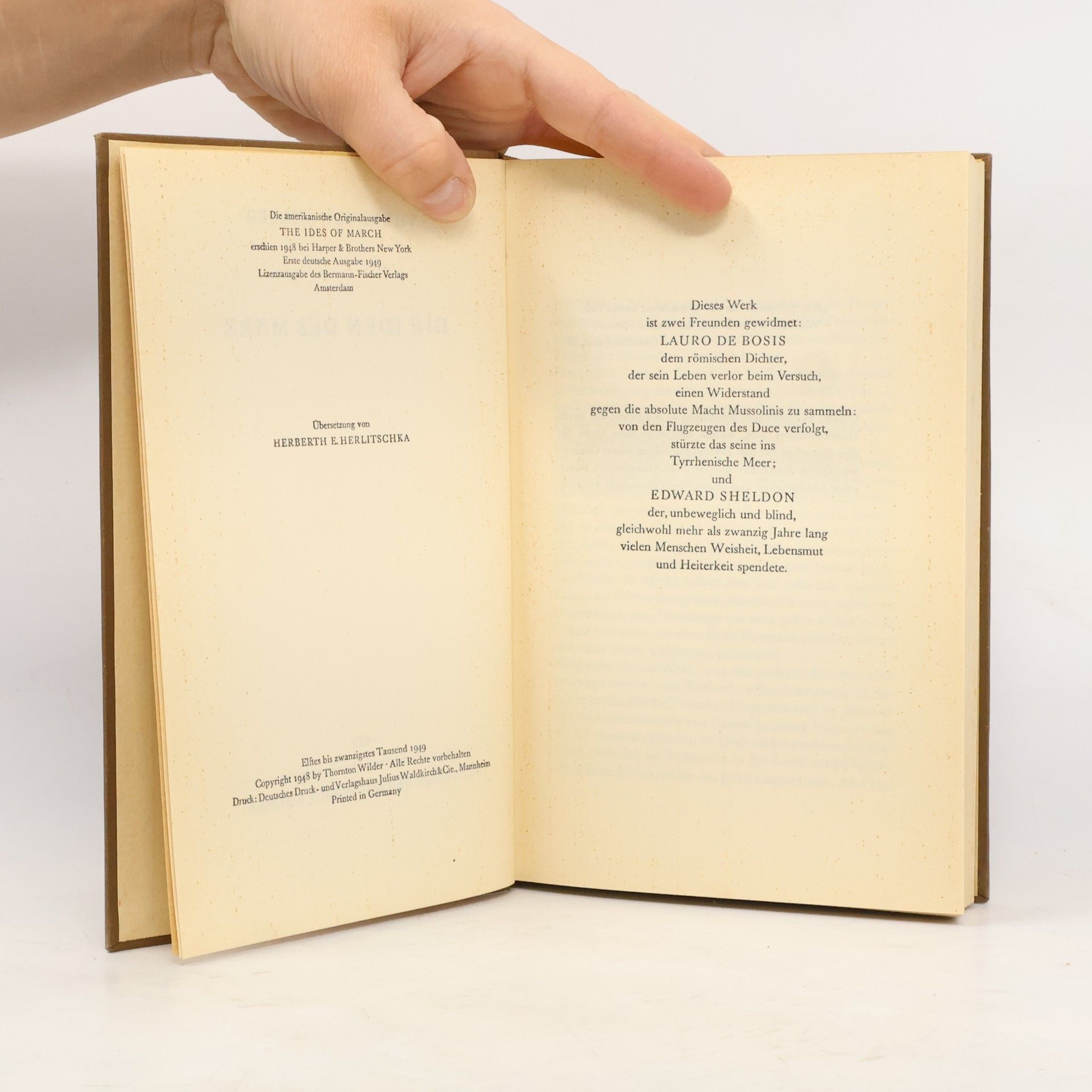 Thornton Wilder Die Iden der März