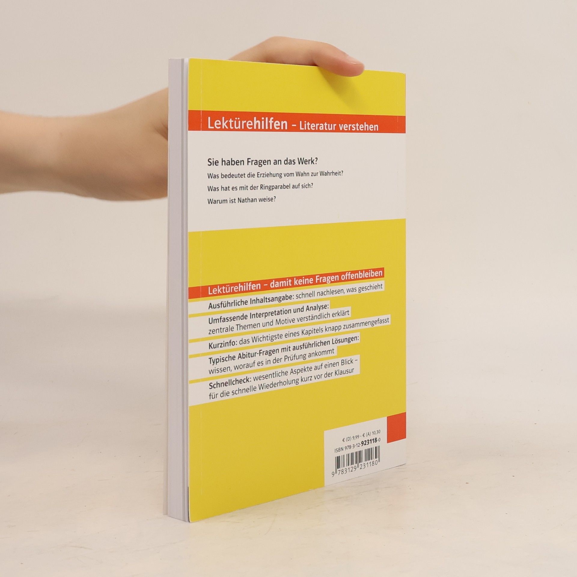 Gerhard Sedding Klett Lektürehilfen Gotthold Ephraim Lessing, Nathan der Weise