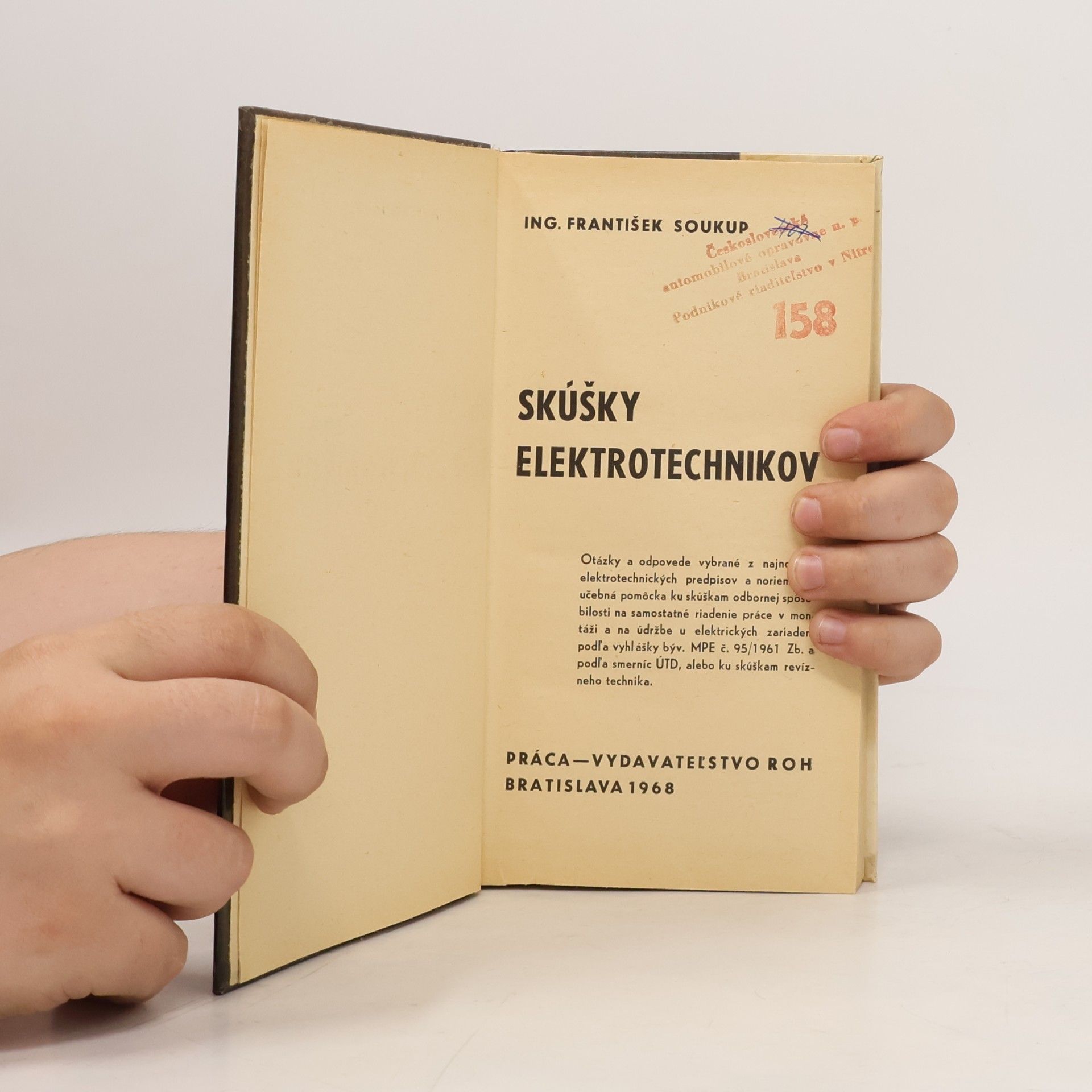 František Soukup Skúšky elektrotechnikov