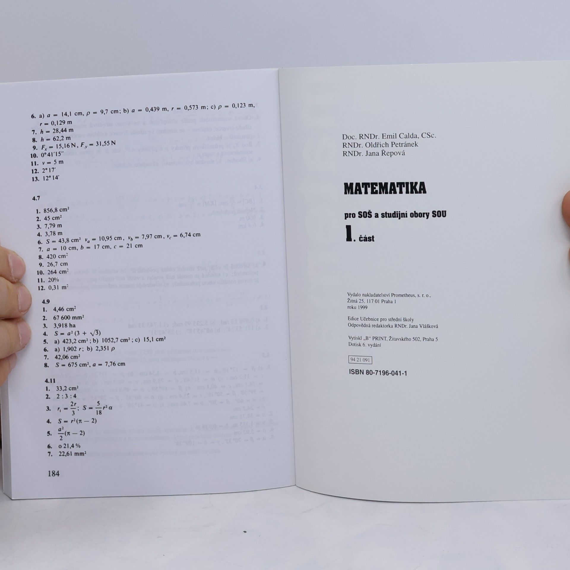 Autorenkollektiv Matematika pro střední odborné školy a studijní obory středních odborných učilišť 1. část