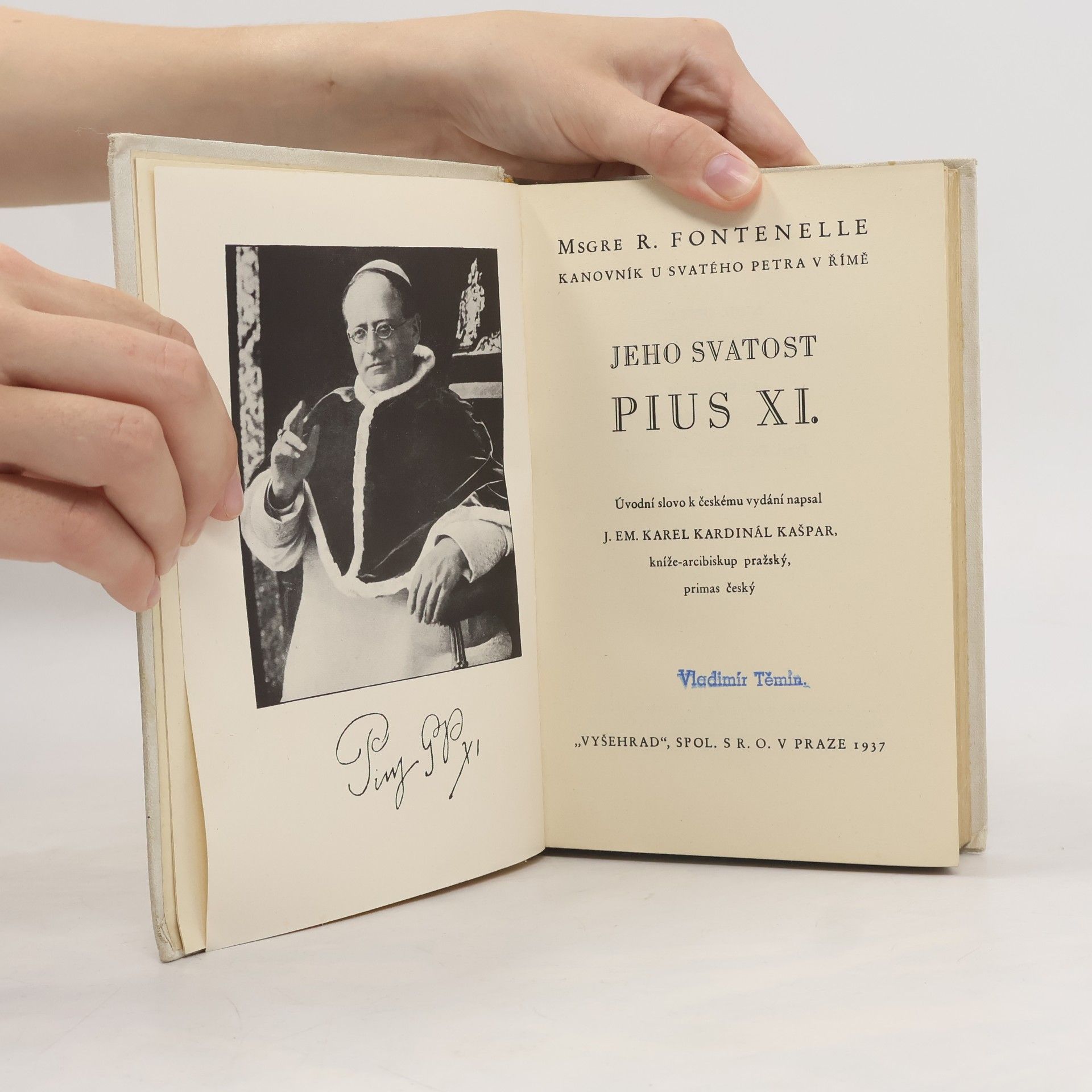 R Fontenelle Jeho svatost Pius XI.