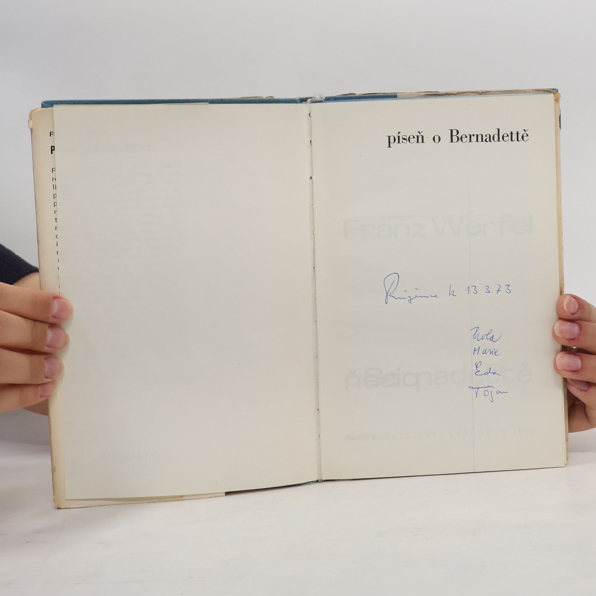 Franz Werfel Píseň o Bernadettě