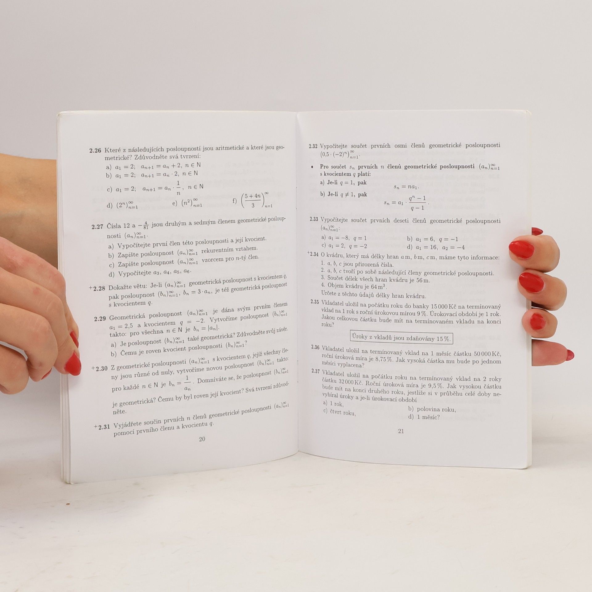 Oldřich Odvárko Sbírka úloh z matematiky pro gymnázia. Posloupnosti a řady