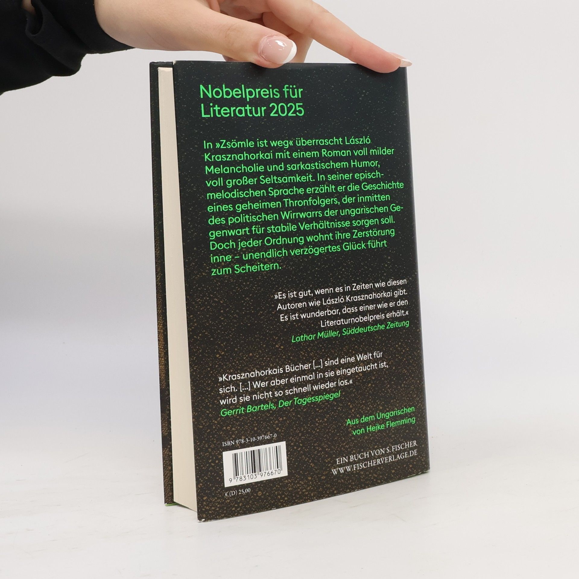 László Krasznahorkai Zsömle ist weg: Roman | Nobelpreis für Literatur 2025