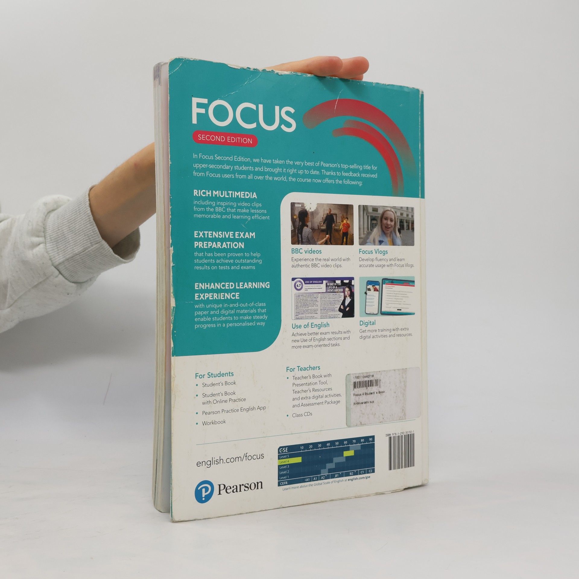 Sue Kay Focus 4 Student´s Book with Basic Pearson Practice English App (2nd)