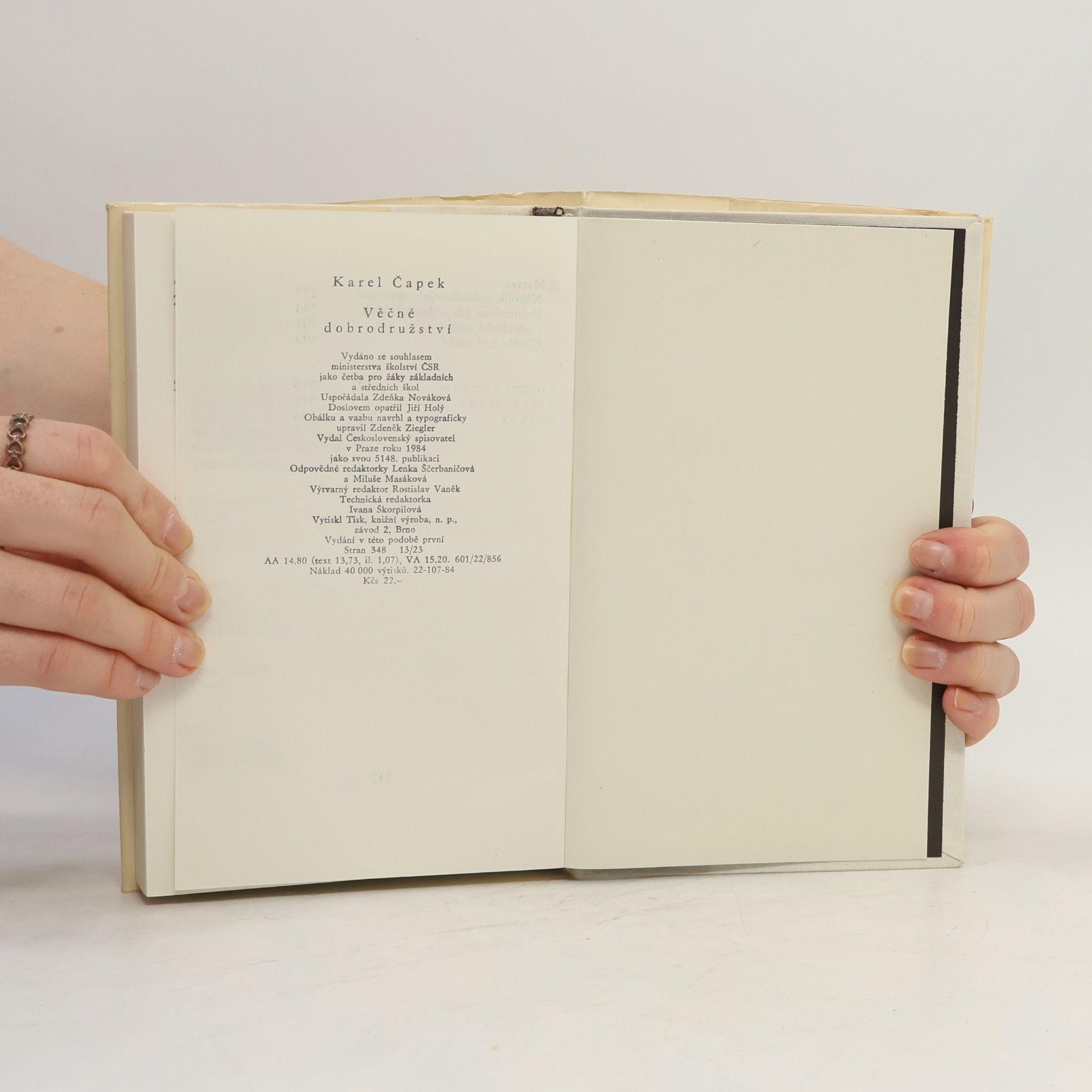 Karel Čapek Věčné dobrodružství