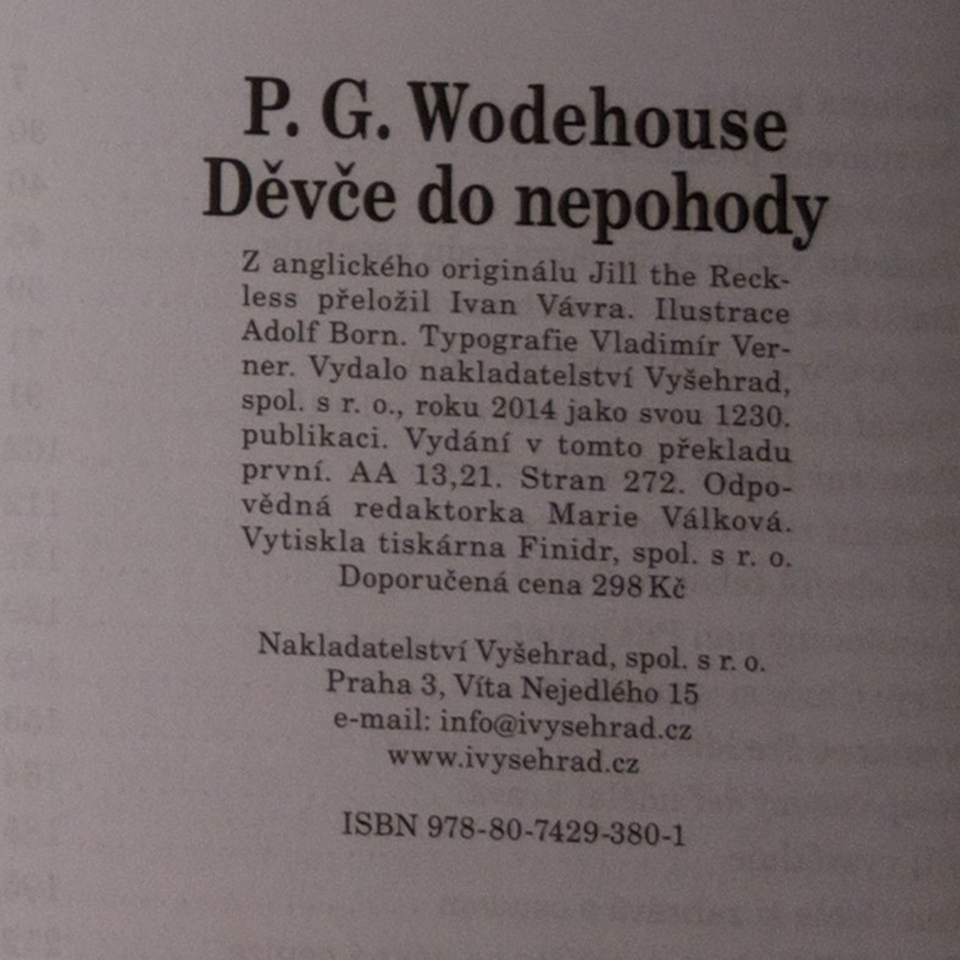 Pelham Wodehouse Děvče do nepohody