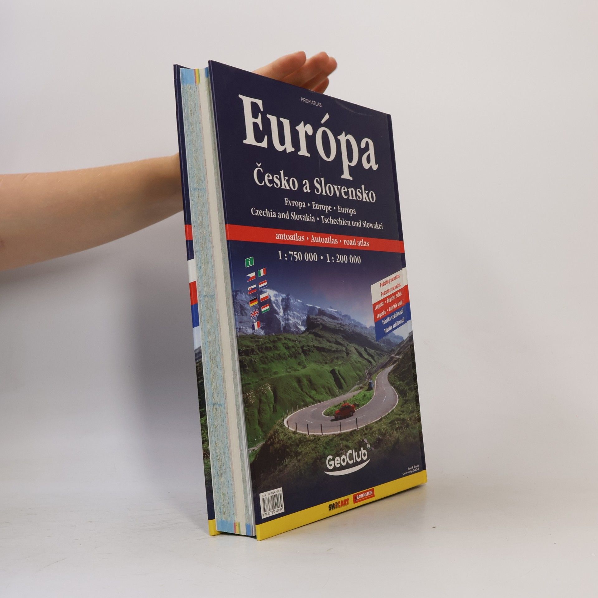 Kolektiv autorů Evropa, Česko a Slovensko: autoatlas Evropa 1:750 000, Česko a Slovensko 1:200 000