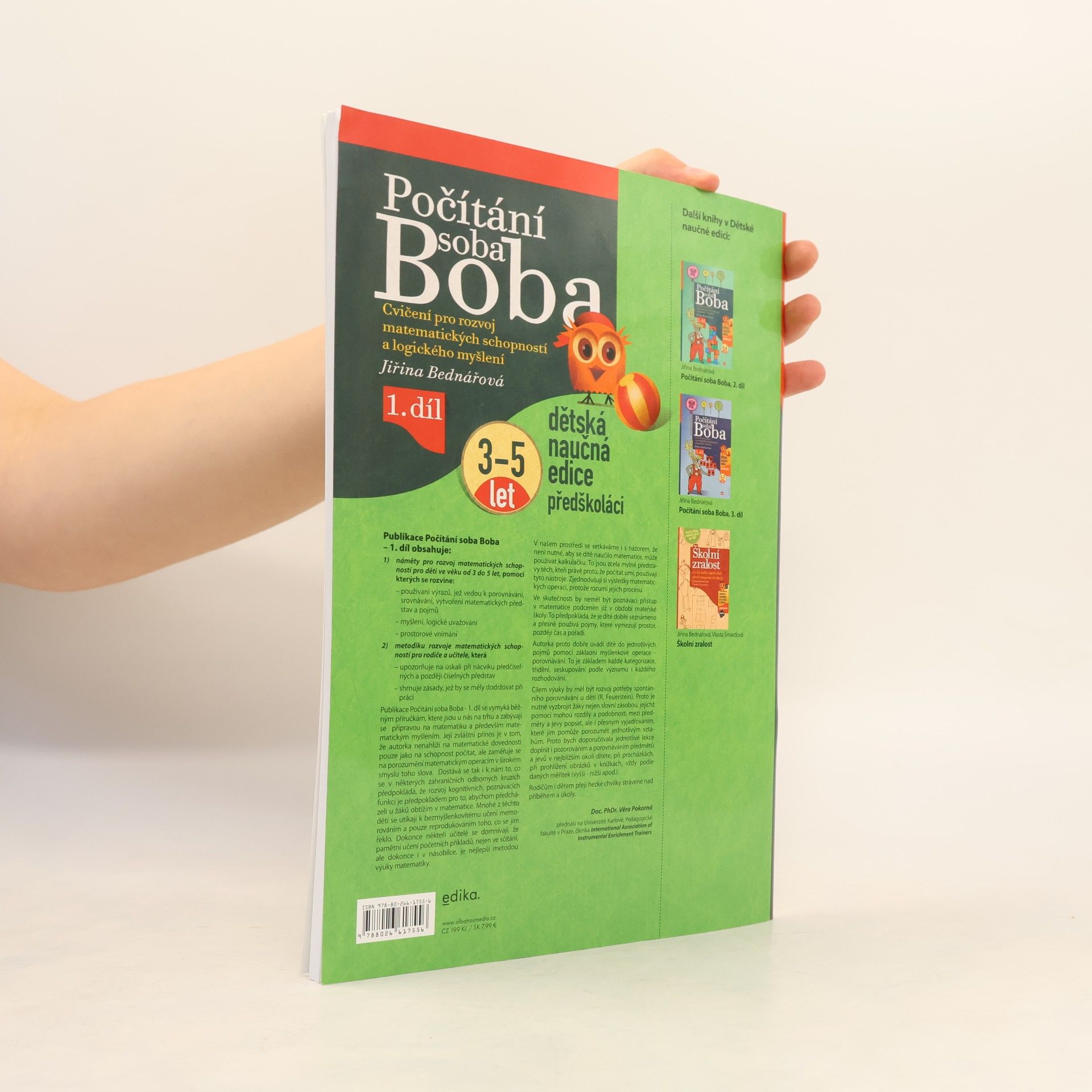 Jiřina Bednářová Počítání soba Boba. 1. díl, Cvičení pro rozvoj matematických schopností a logického myšlení pro děti od 3 do 5 let