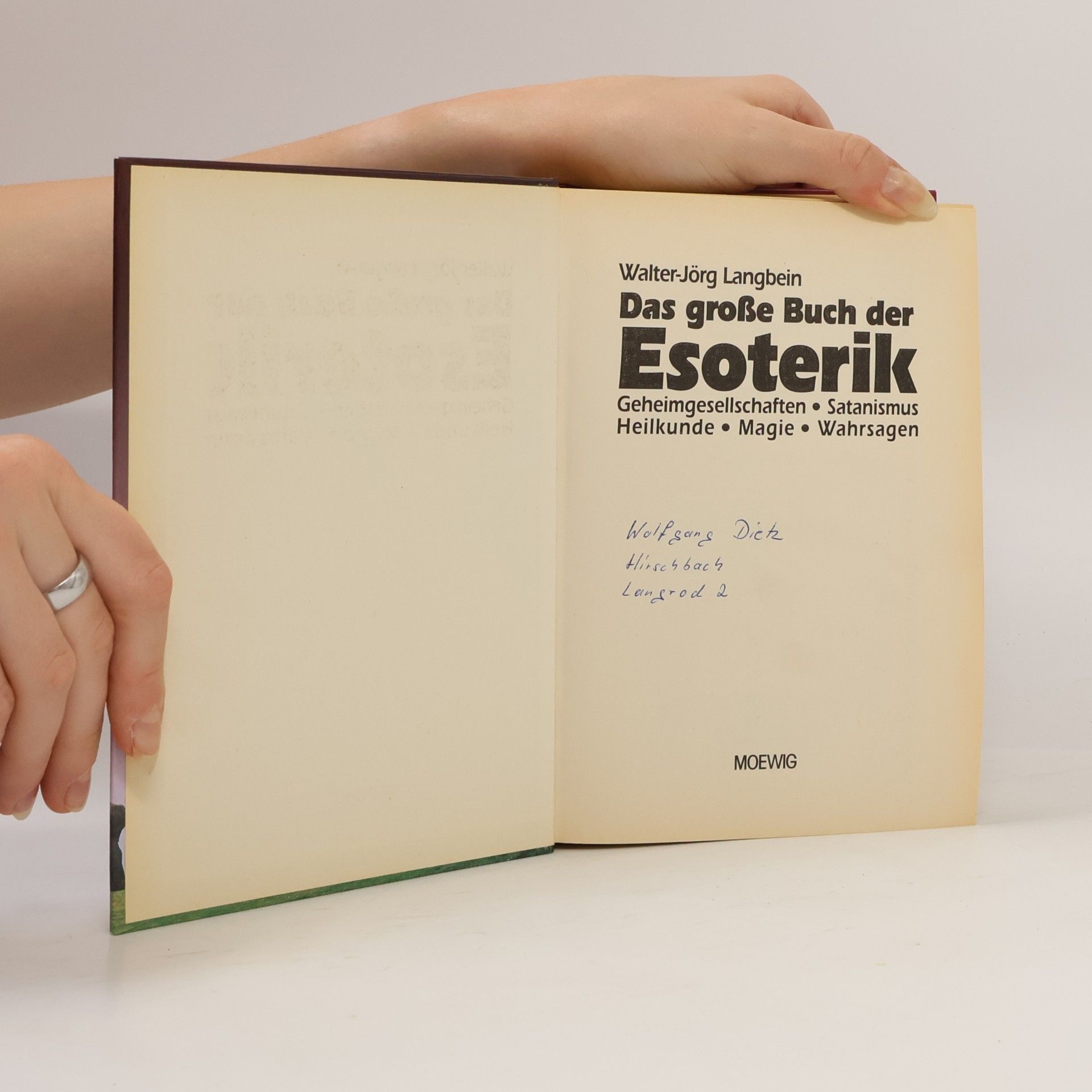 Walter-Jörg Langbein Das große Buch der Esoterik