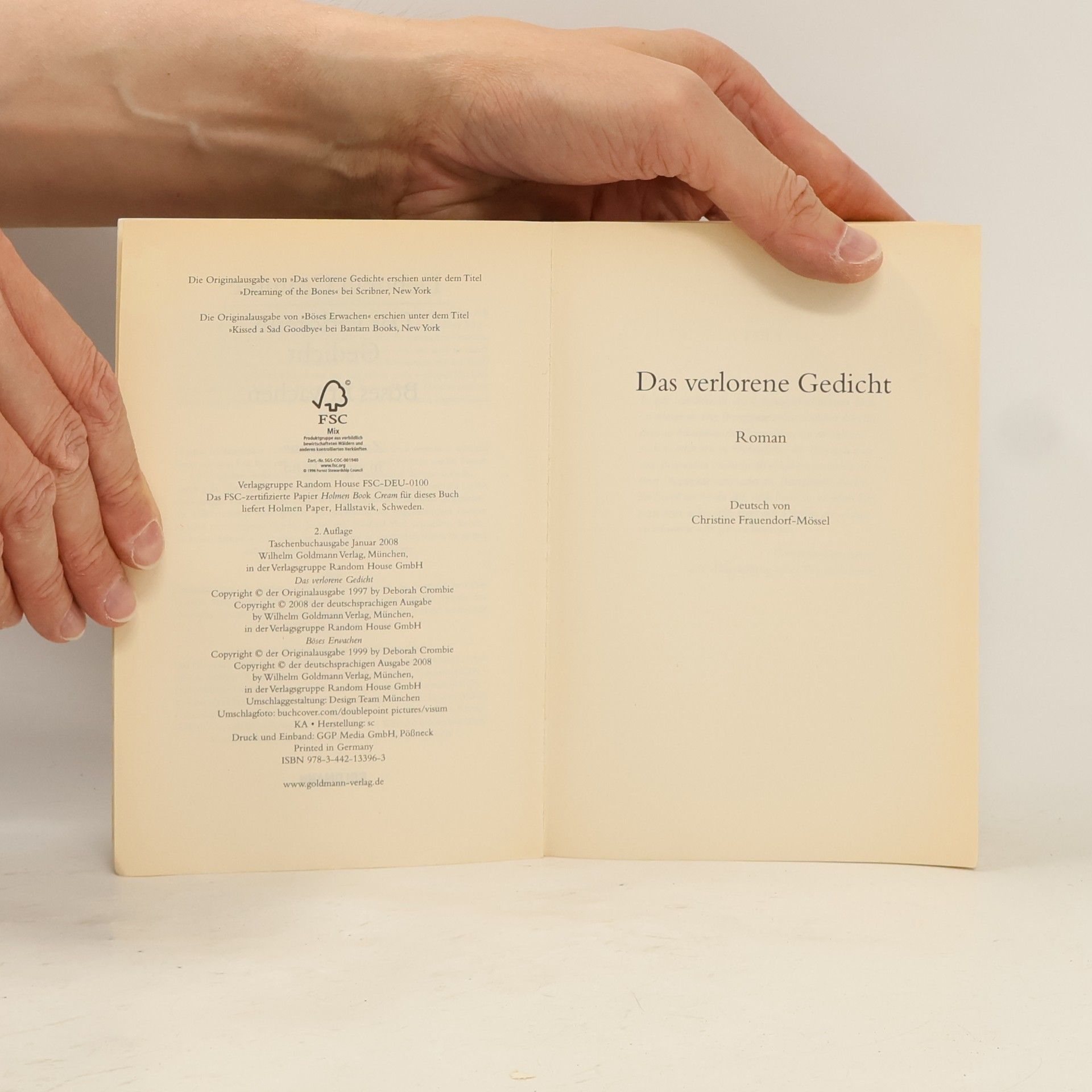 Crombie Deborah Das verlorene Gedicht