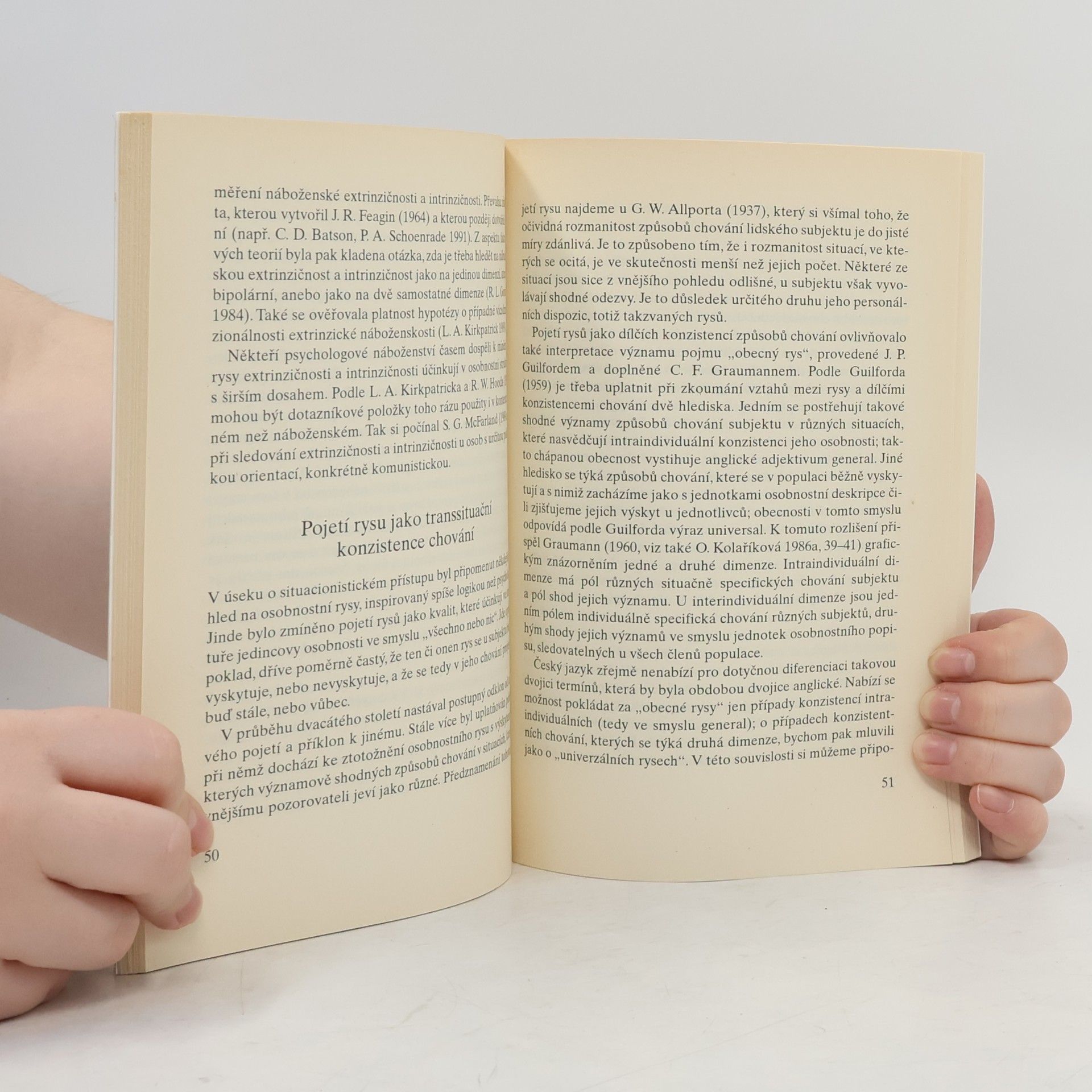 Olga Kolaříková Téma osobnostních rysů v psychologii dvacátého století