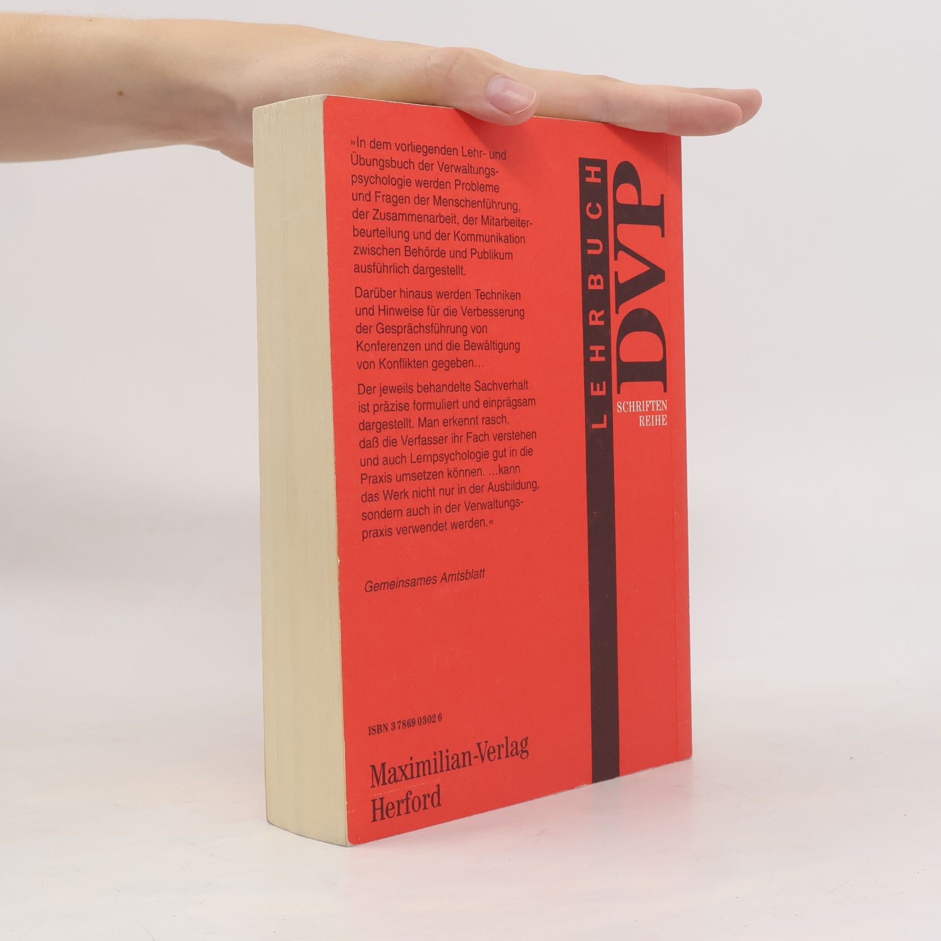 Klaus Althoff DVP Schriftenreihe: Psychologie in der Verwaltung