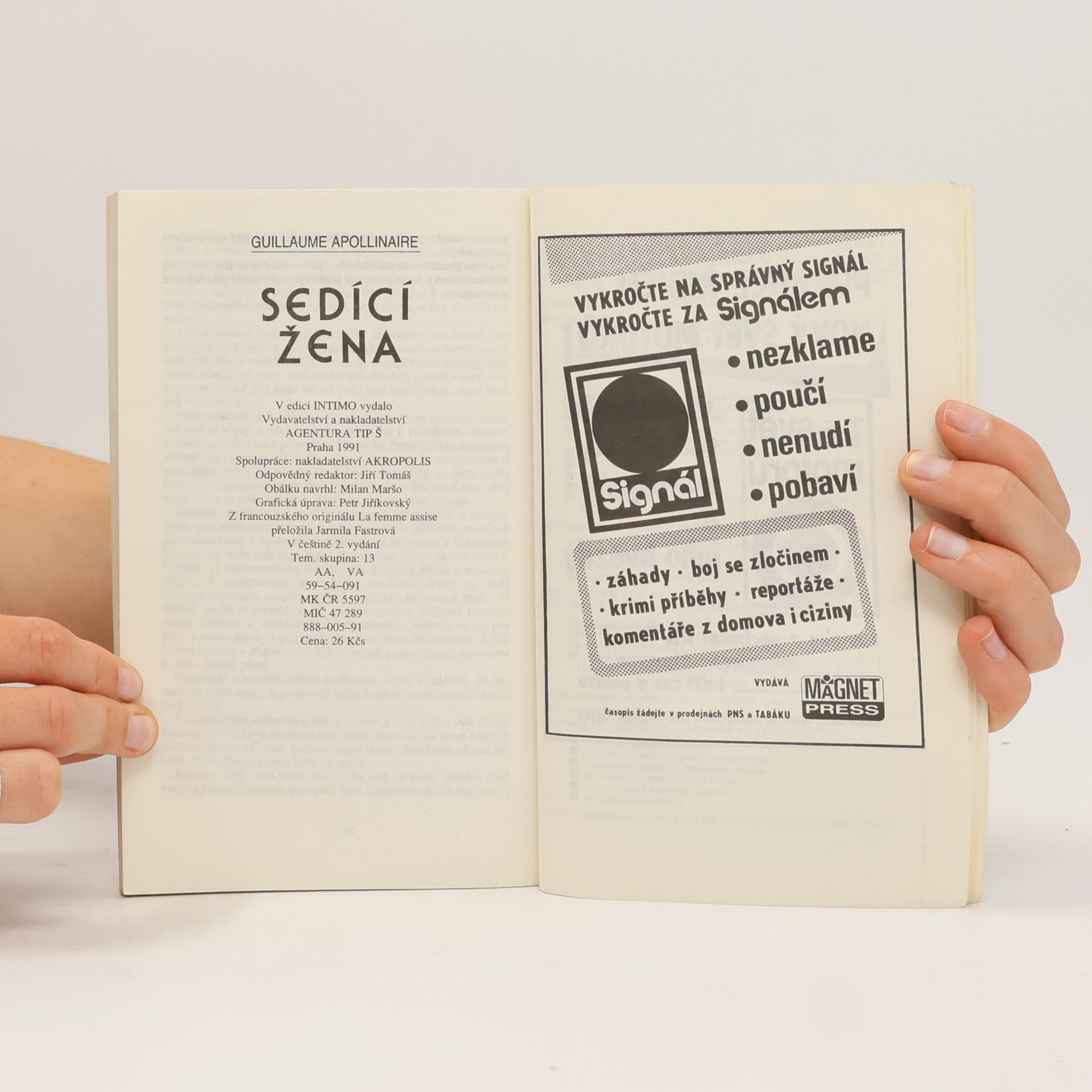 Guillaume Apollinaire Sedící žena