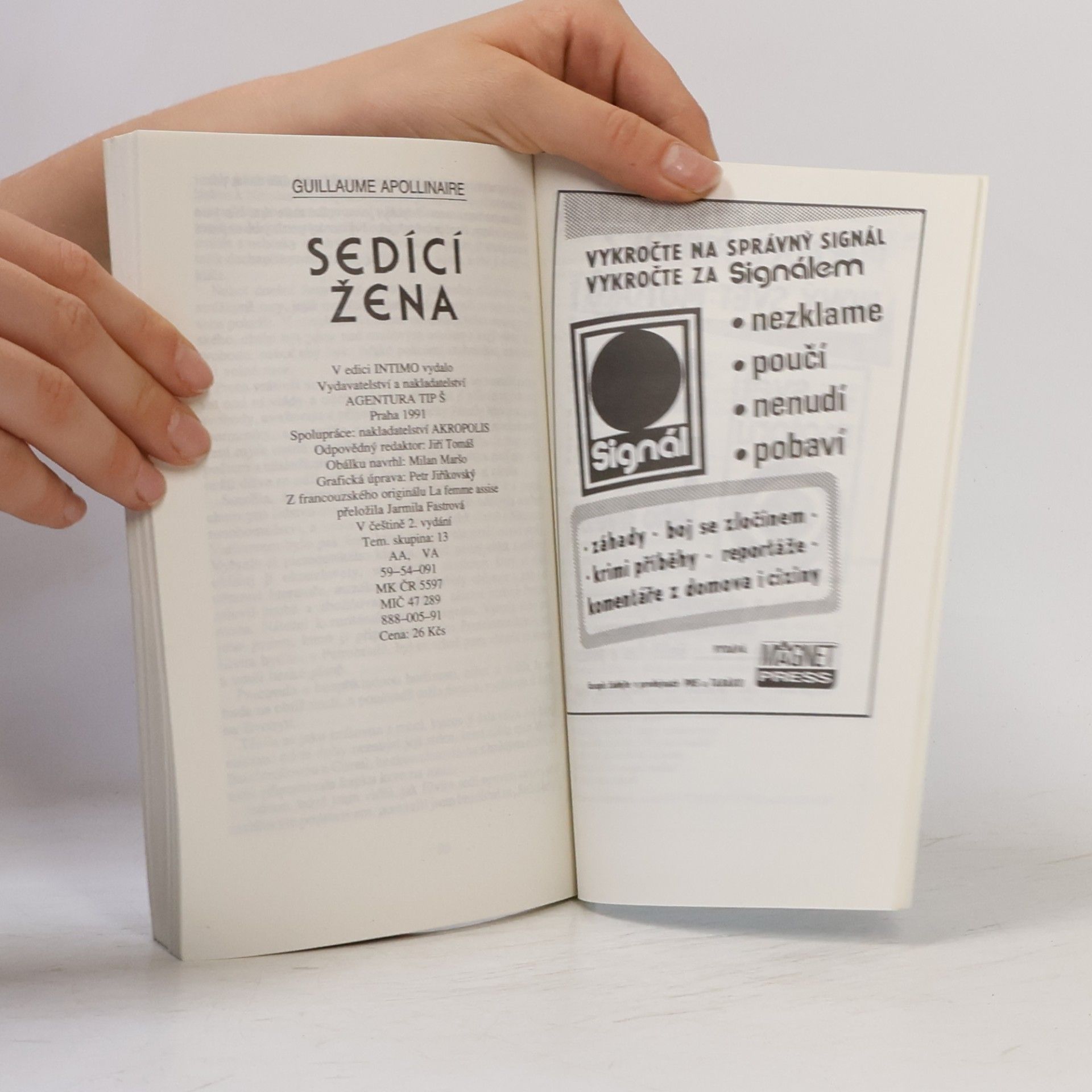 Guillaume Apollinaire Sedící žena
