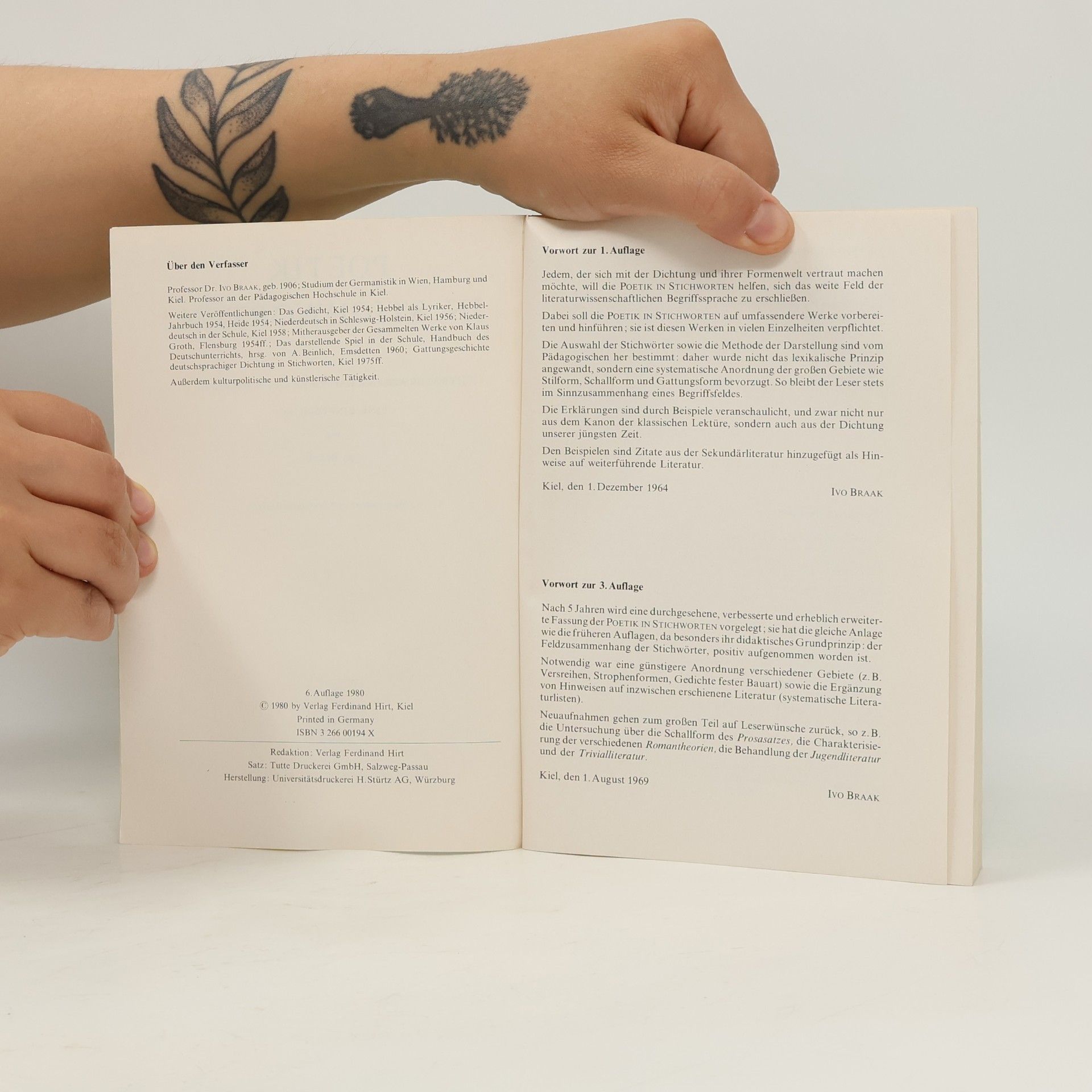 Ivo Braak Poetik in Stichworten