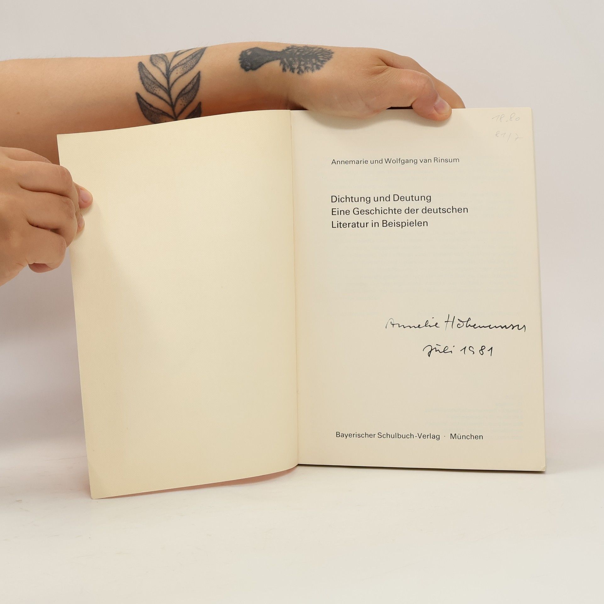 Annemarie van Rinsum Dichtung und Deutung