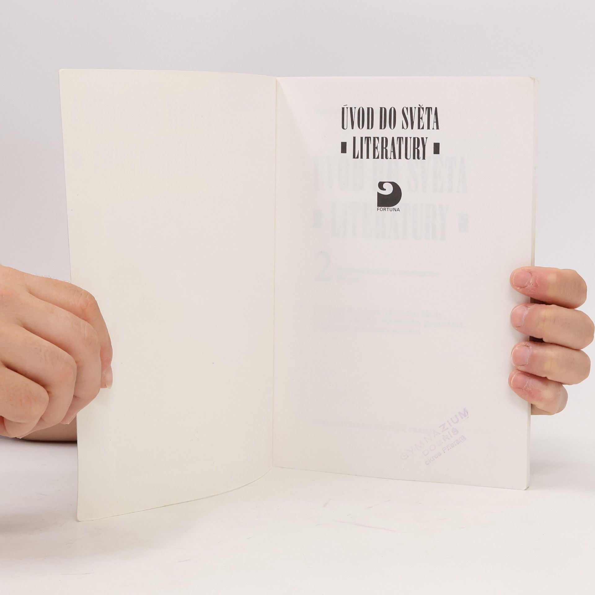 Václav Bozděch Úvod do světa literatury 2. Humanismus a renesance ; Baroko