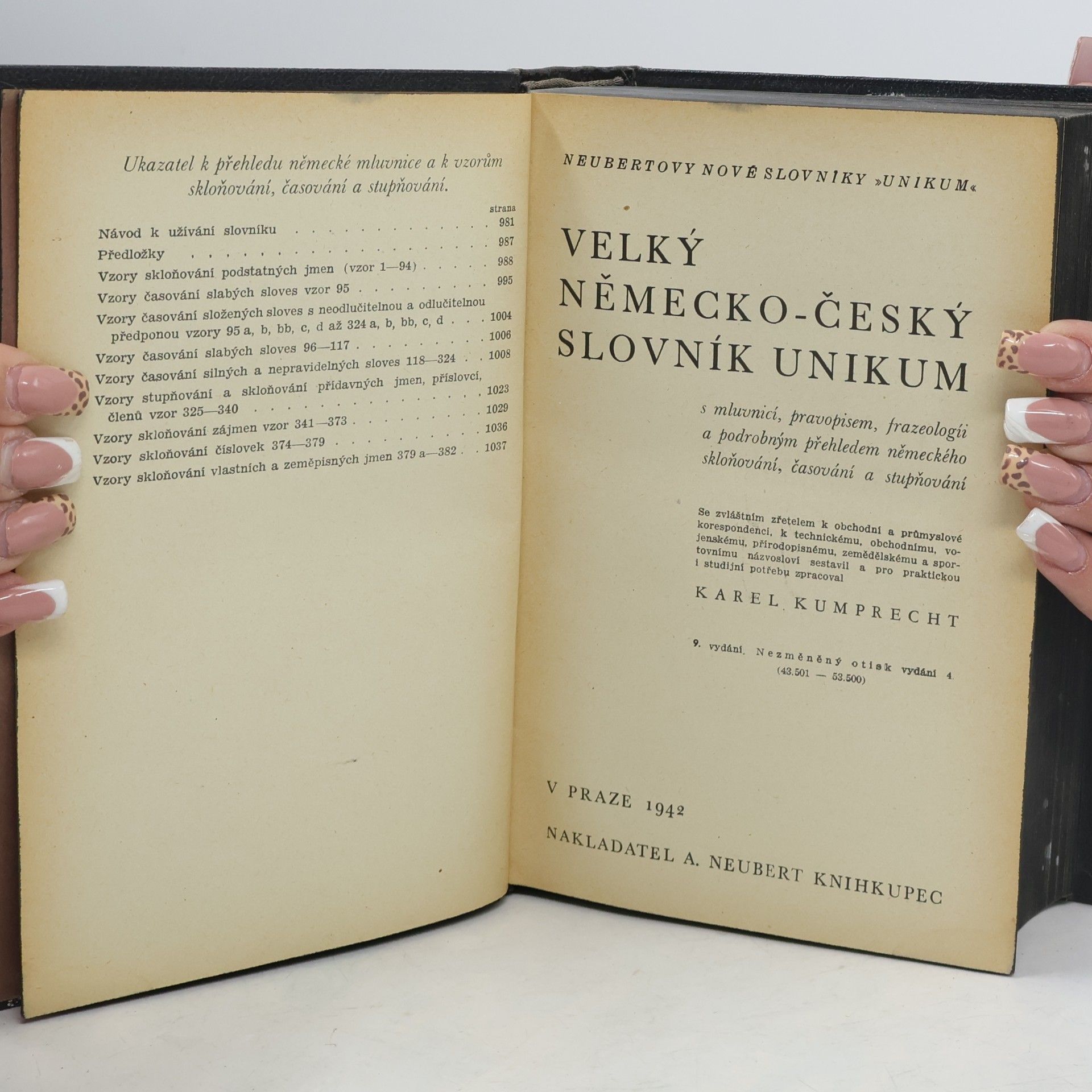 Karel Kumprecht Velký německo-český slovník Unikum